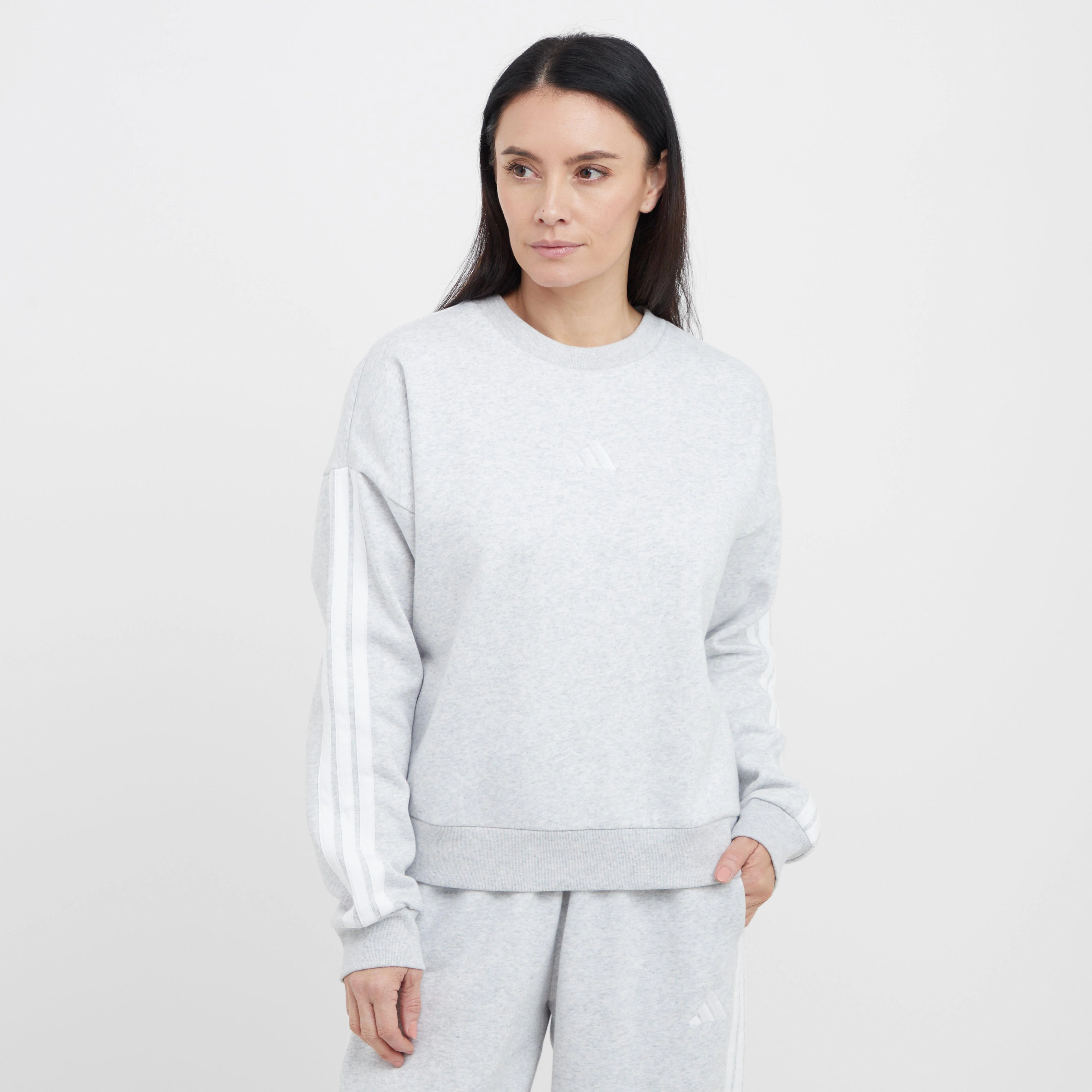 Women's Essentials 3-Stripe Fleece Sweatshirt