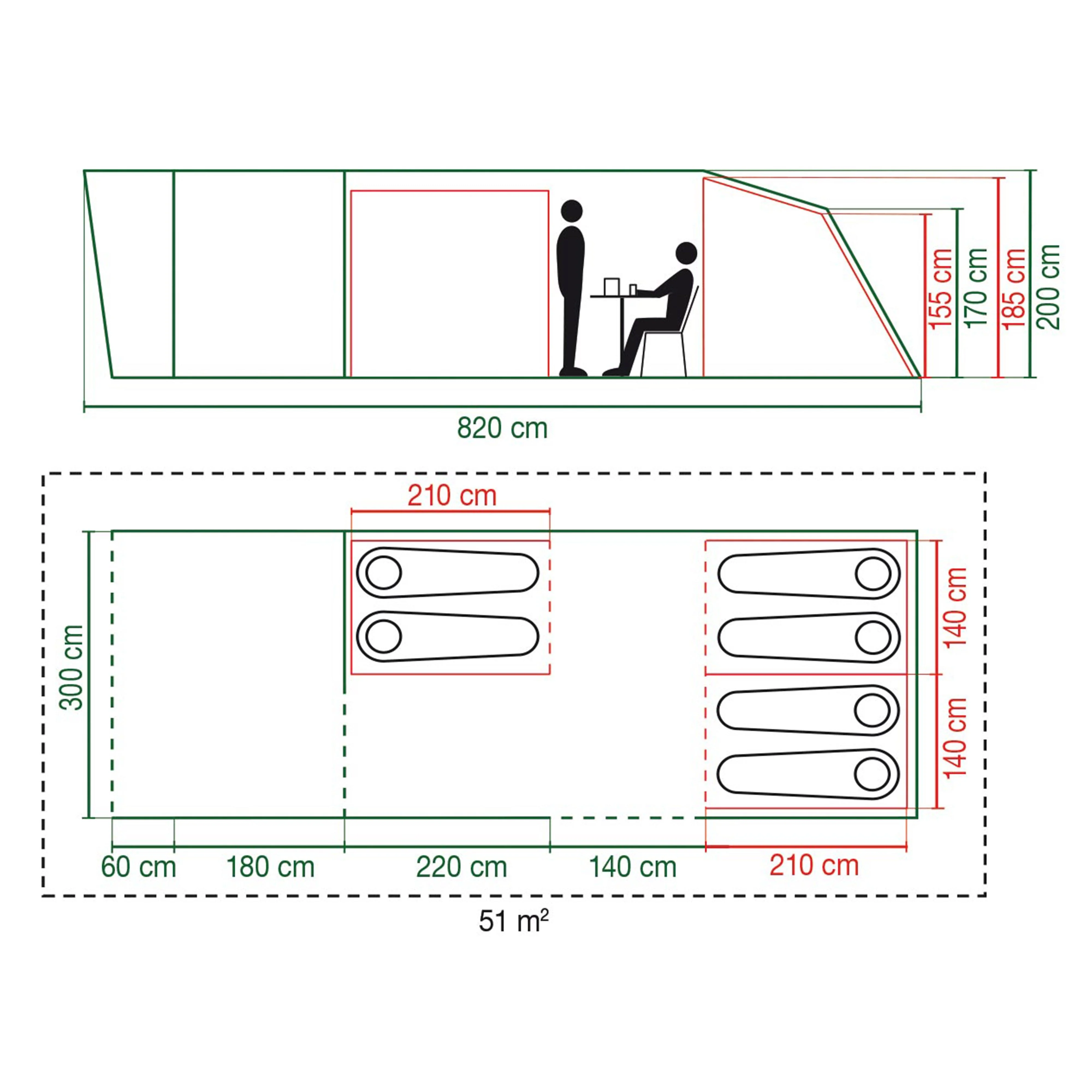 FastPitch™ AirValdes 6 L Family Tent - Image 2