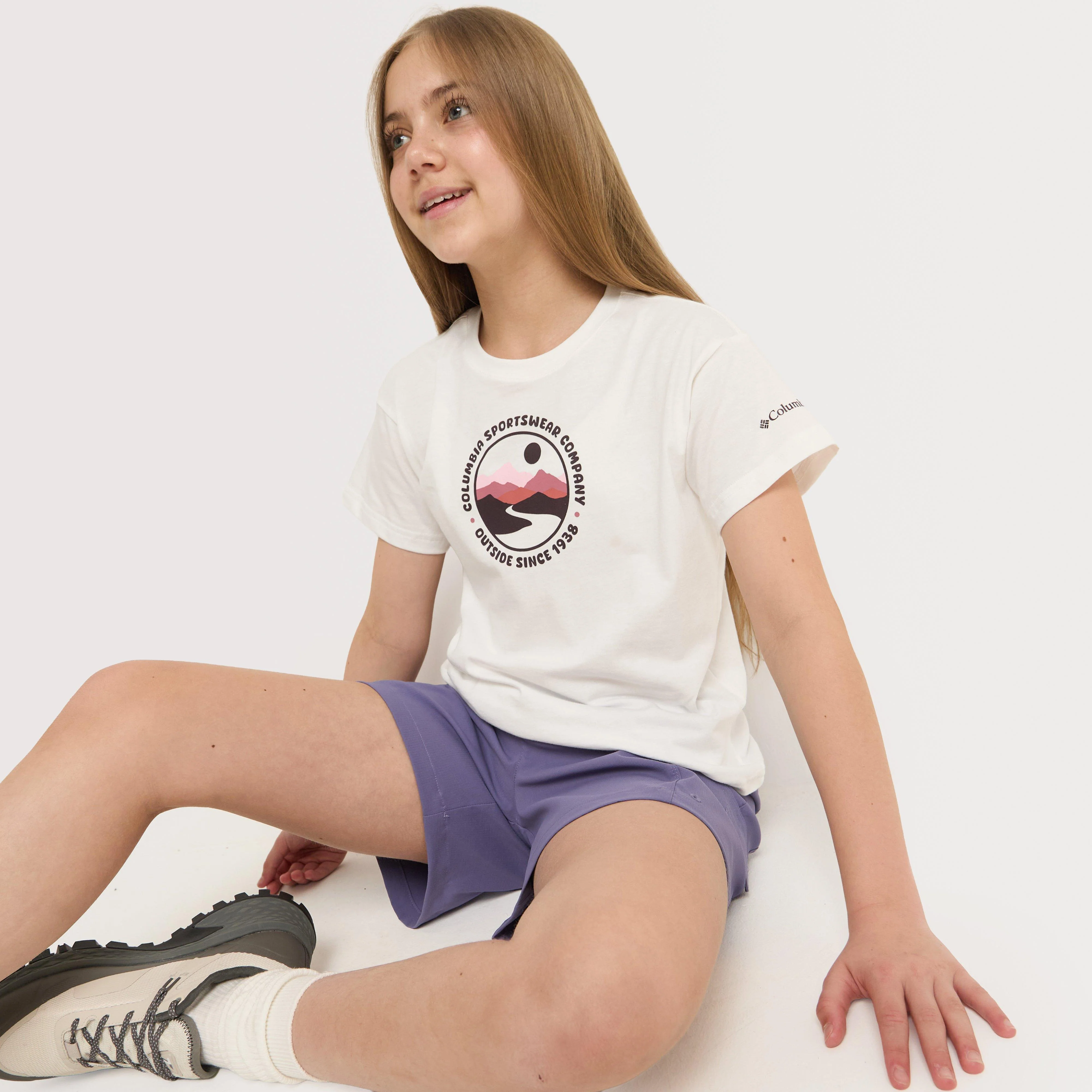 Girls' Mission Lake™ II Organic Cotton T-Shirt White