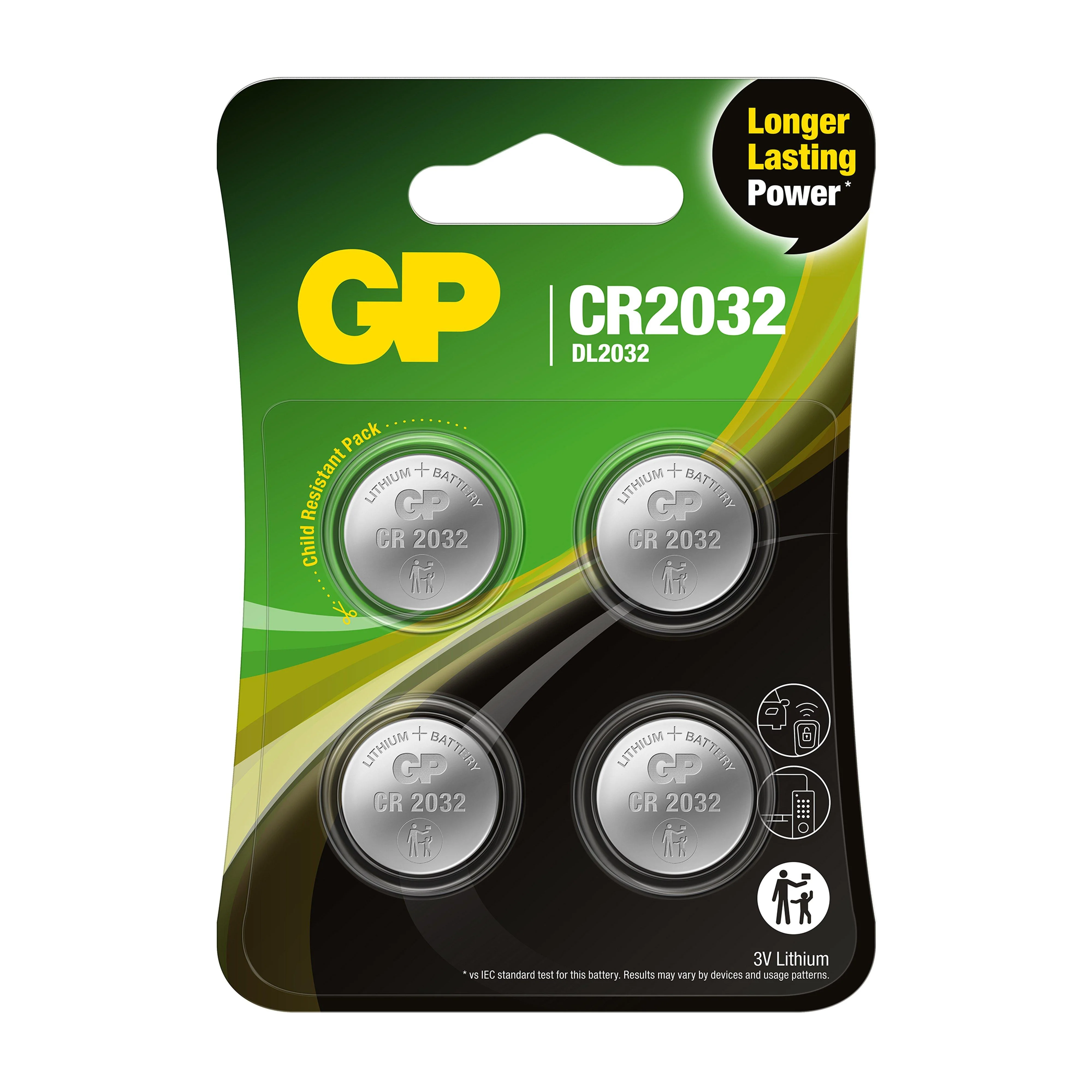 GP Coin Cell Batteries CR2032 4 Pack - Image 2