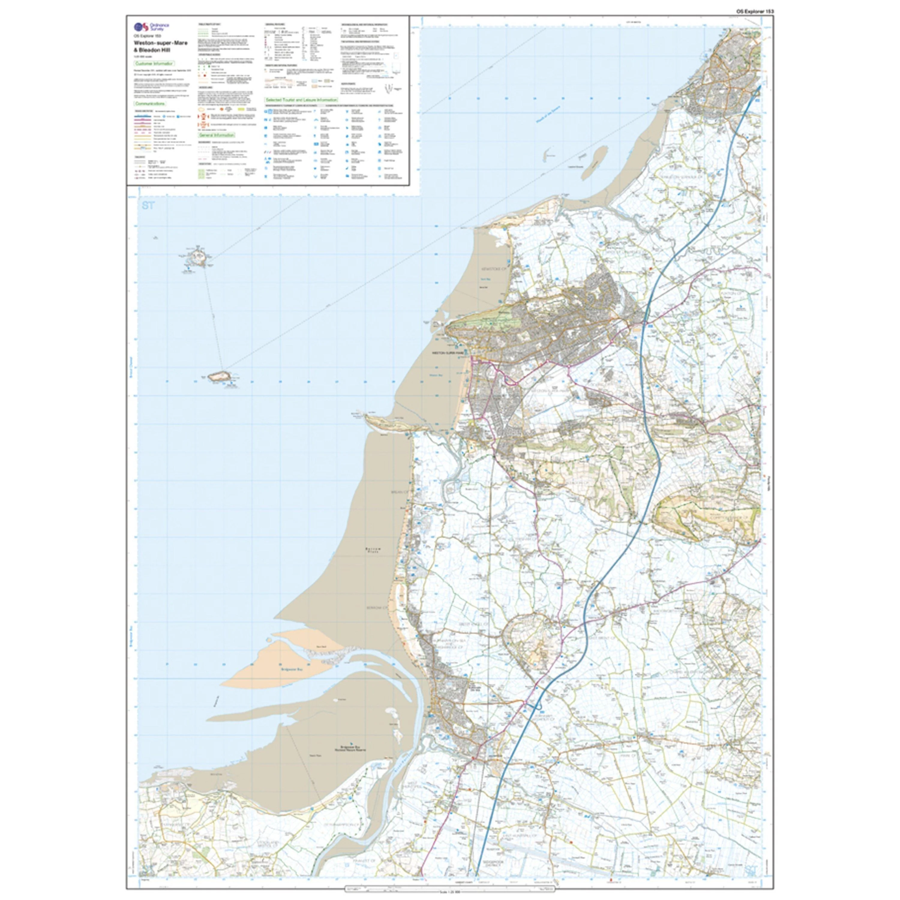 Explorer 153 Weston-Super-Mare & Bleadon Hill Map With Digital Version - Image 3