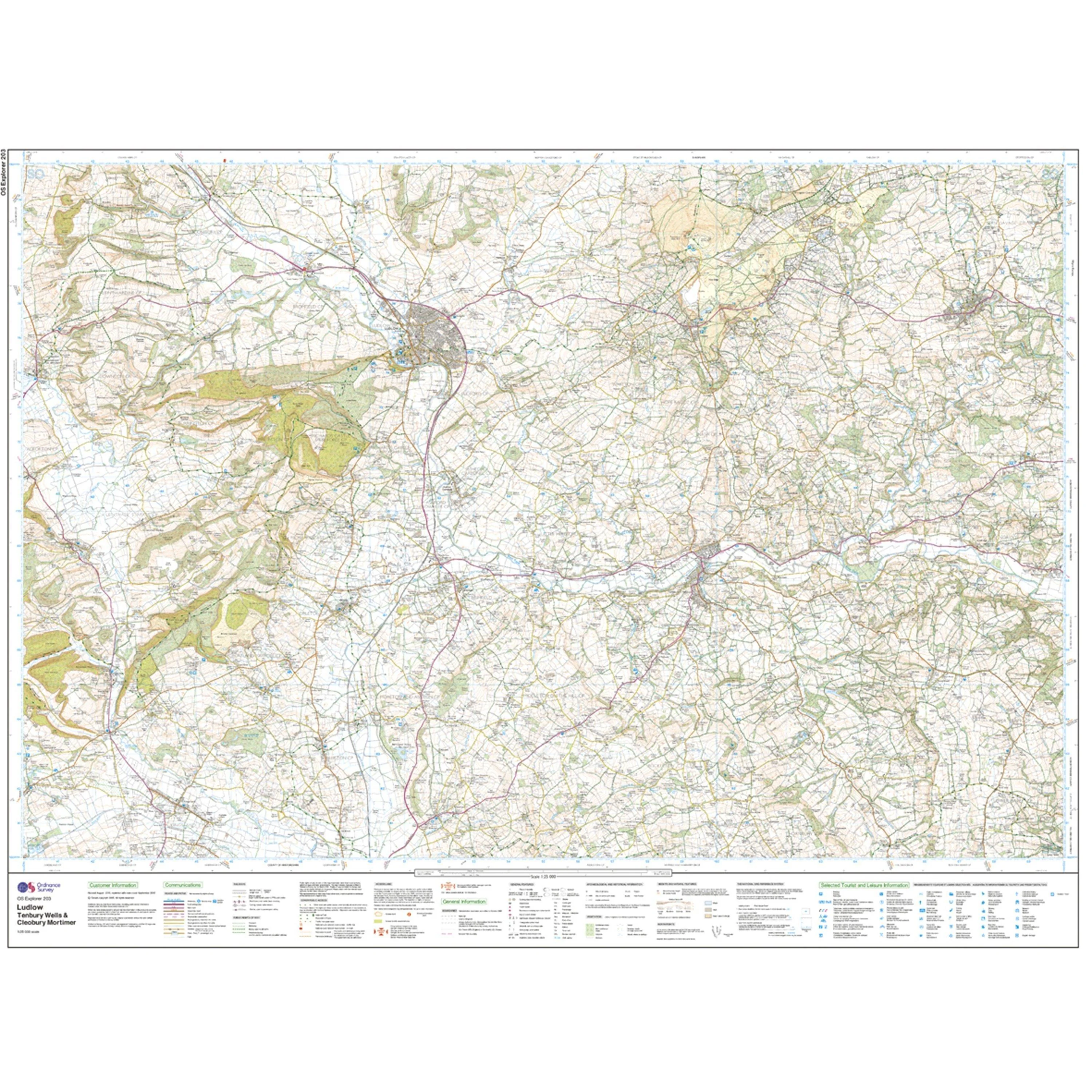 Explorer 203 Ludlow, Tenbury Wells & Cleobury Mortimer Map With Digital Version - Image 3