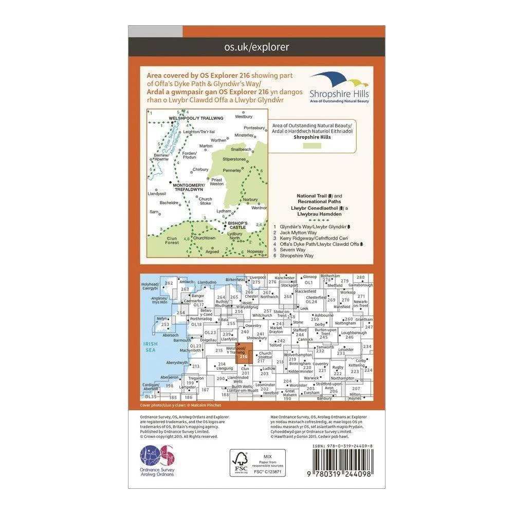 Explorer 216 Welshpool & Montegomery Map With Digital Version - Image 6