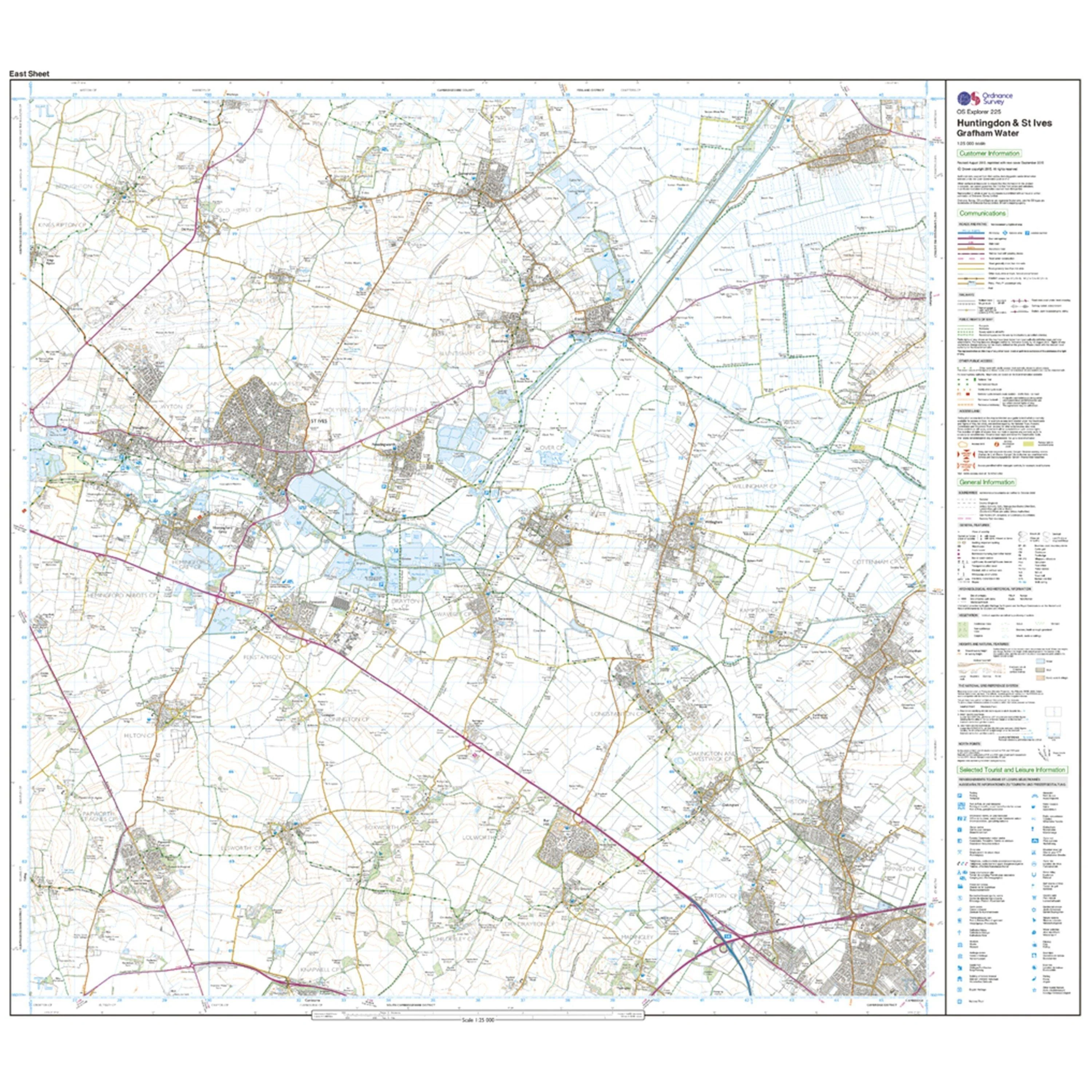 Explorer 225 Huntingdon, St Ives & Grafham Water Map With Digital Version - Image 3