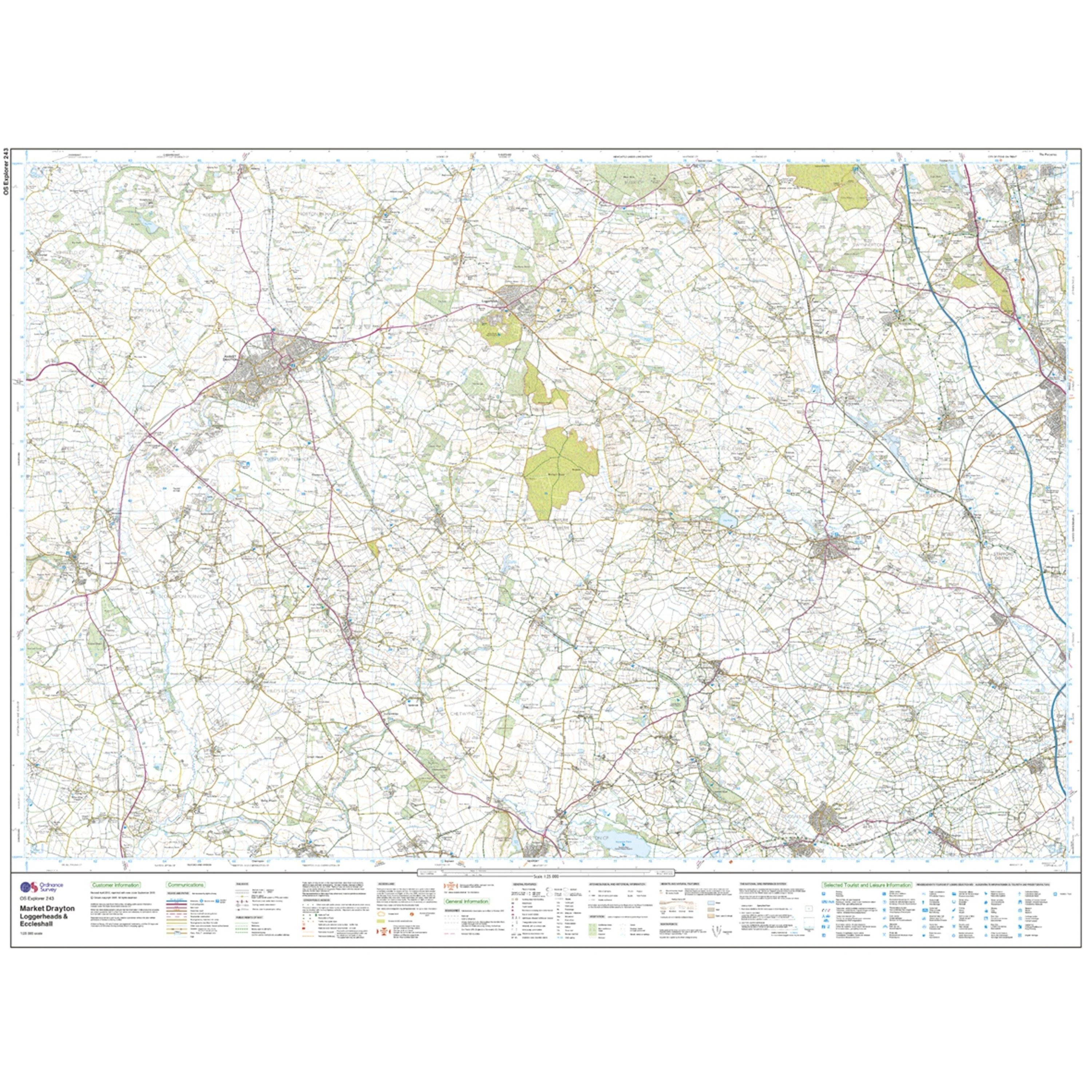 Explorer 243 Market Drayton, Loggerheads & Eccleshall Map With Digital Version - Image 3