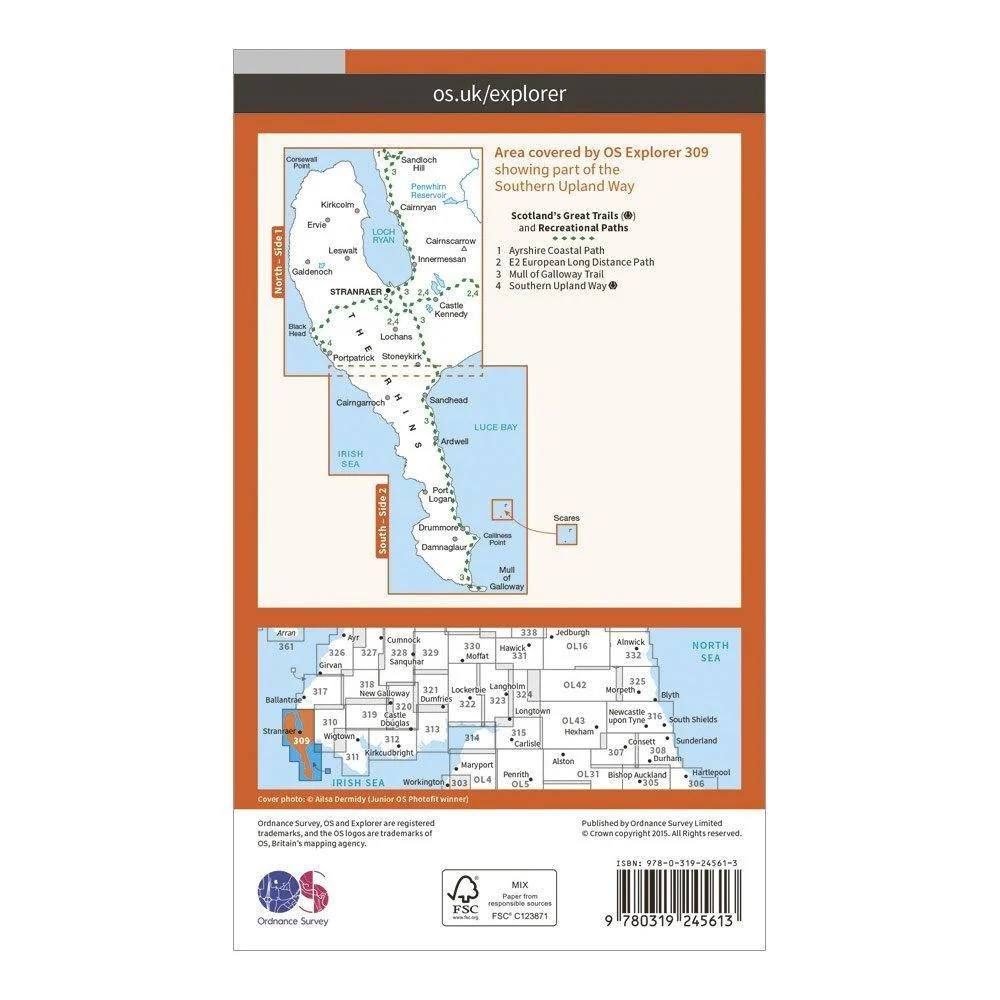 Explorer 309 Stranrear & The Rhins Map With Digital Version - Image 2