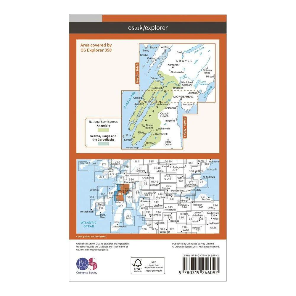 Explorer 358 Lochgilphead & Knapdale North Map With Digital Version - Image 2