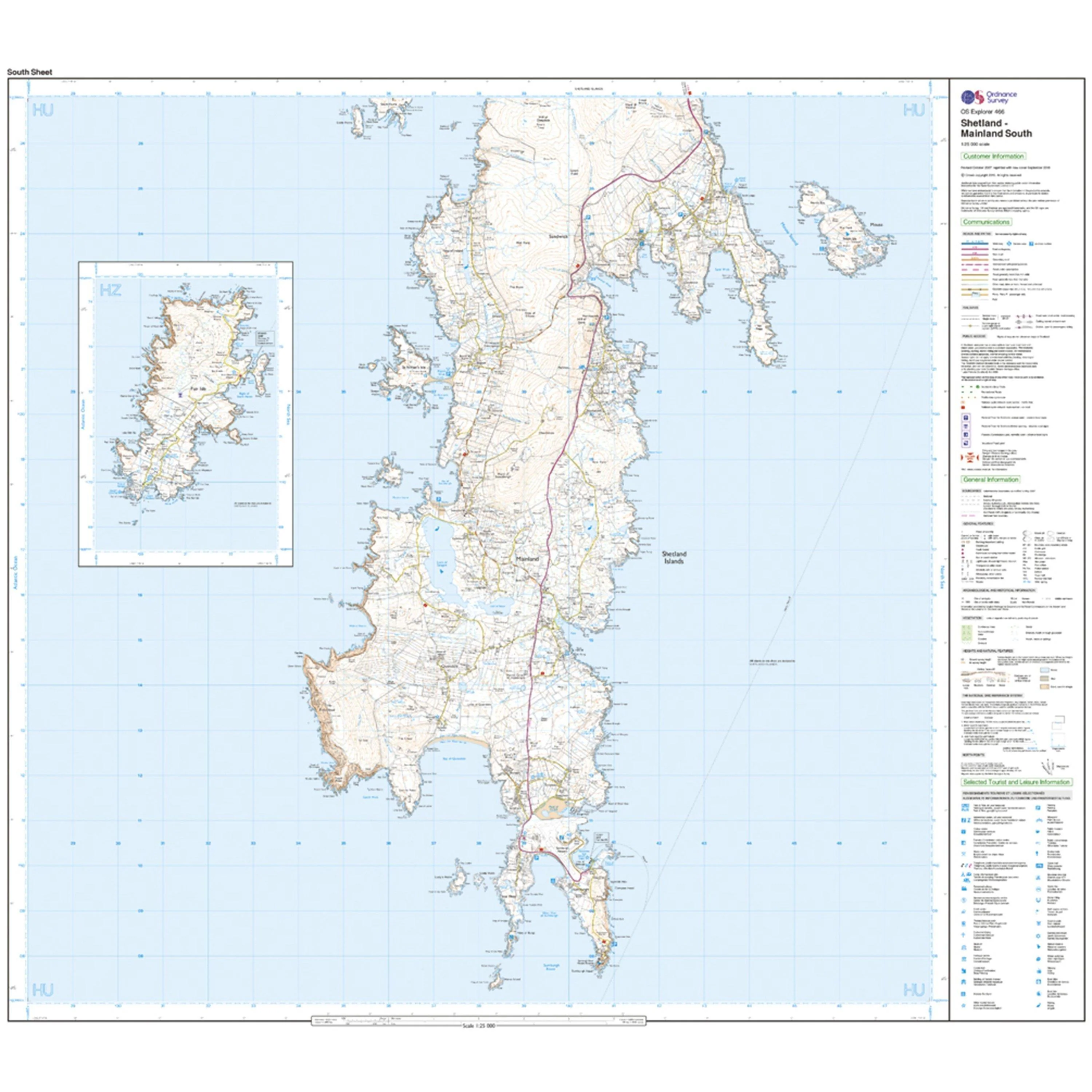 Explorer 466 Shetland – Mainland South Map With Digital Version - Image 4