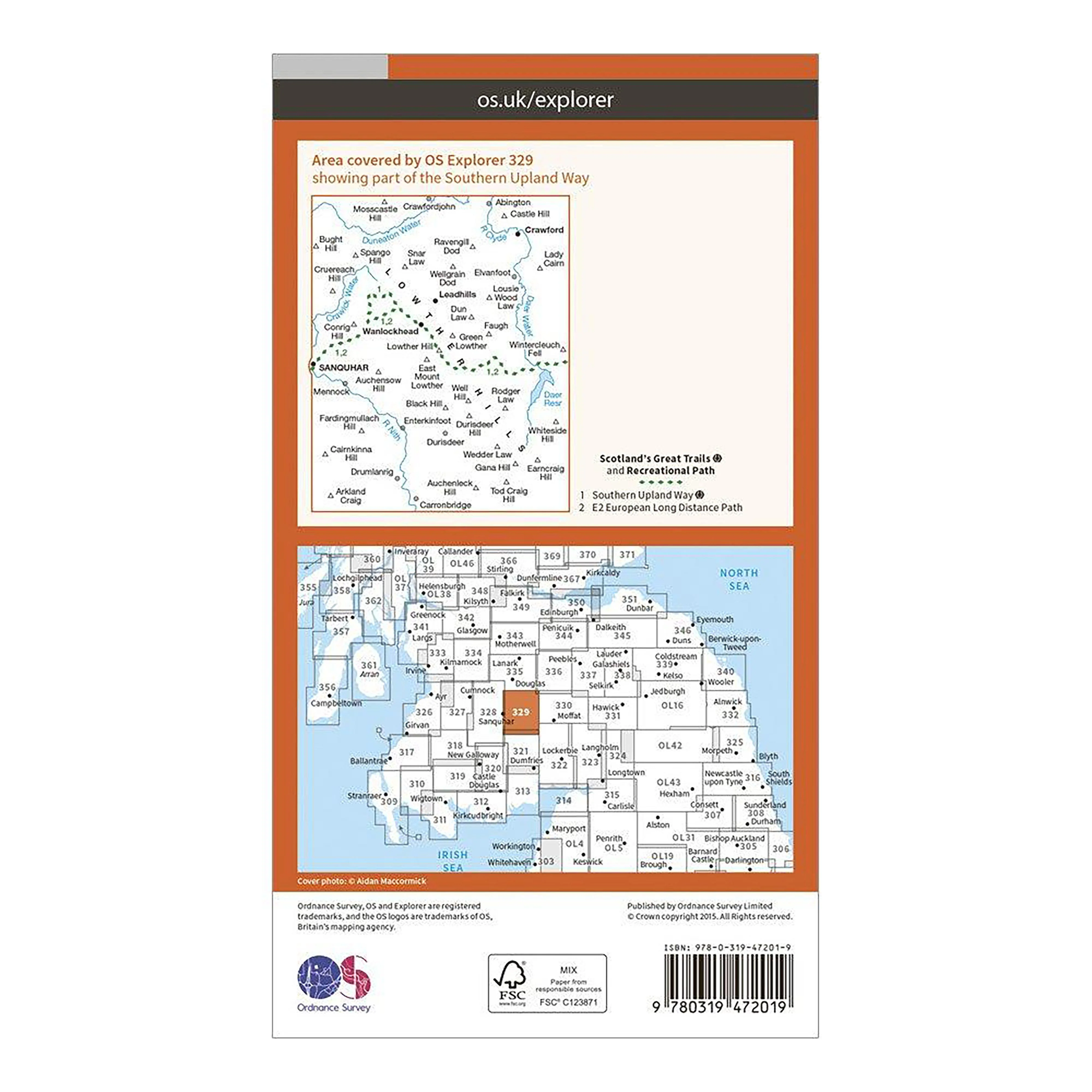 Explorer Active 329 Lowther Hills, Sanquhar & Leadhills Map With Digital Version - Image 2