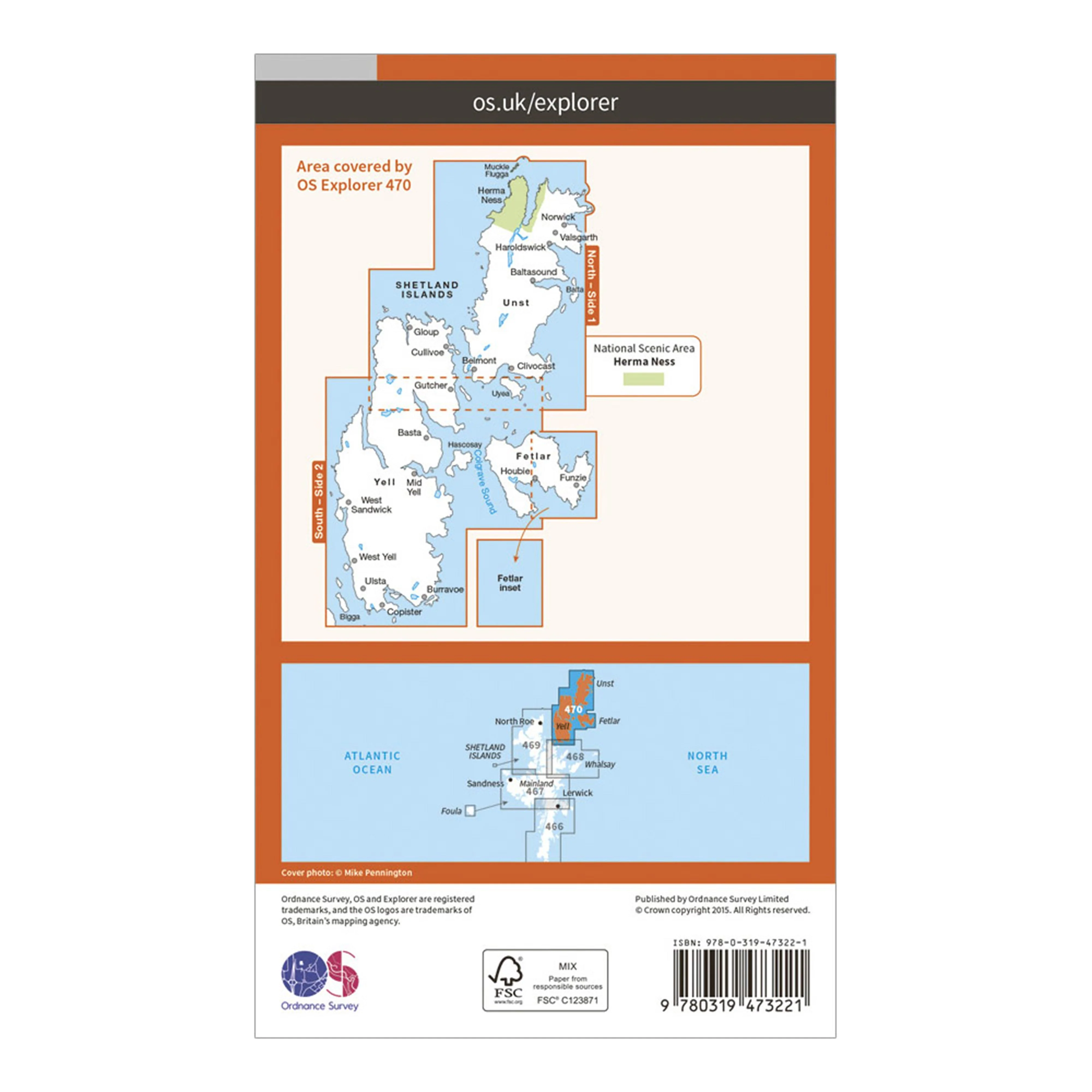 Explorer Active 470 Shetland - Unst, Yell & Fetlar Map With Digital Version - Image 2