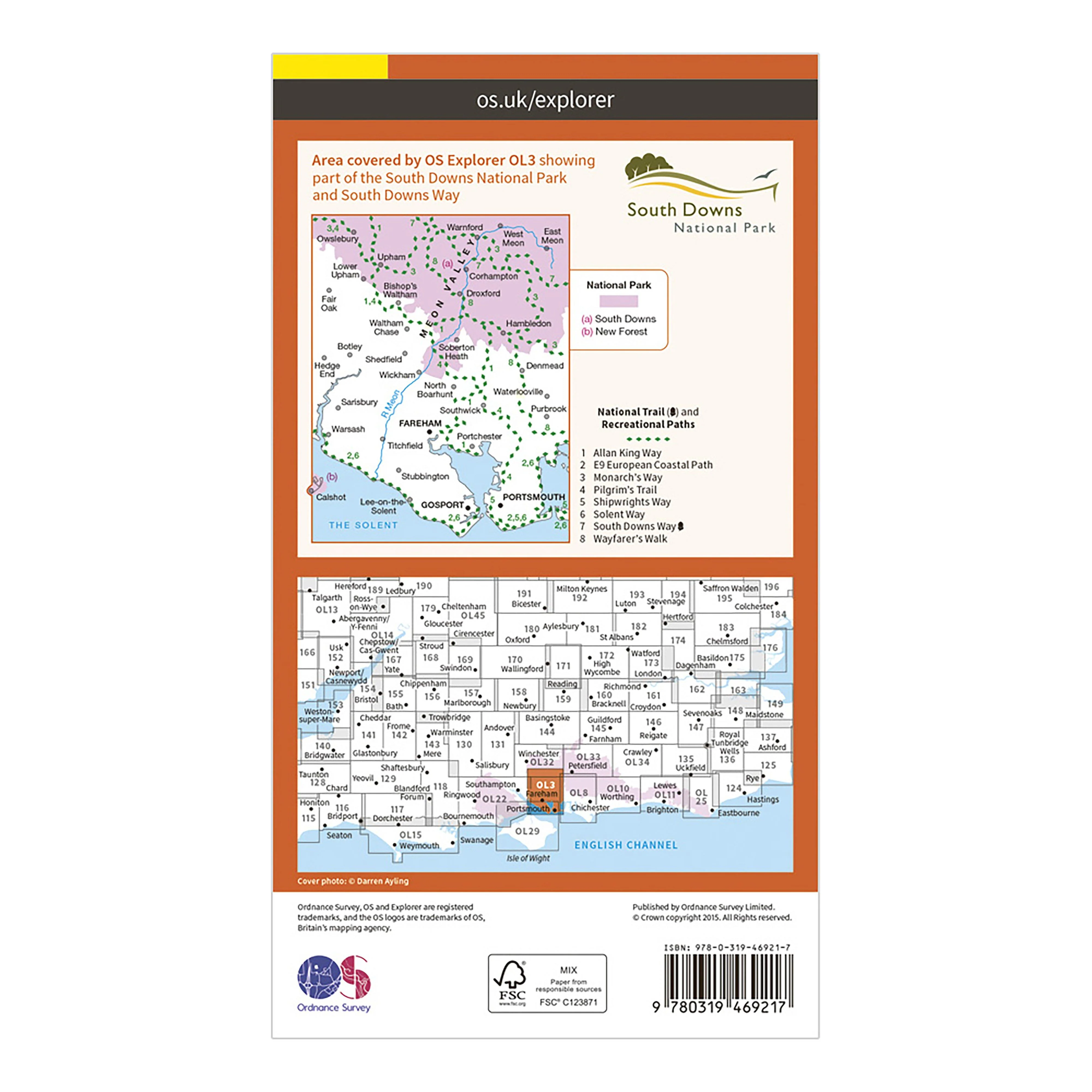 Explorer Active OL3 Meon Valley, Portsmouth, Gosport & Fareham Map With Digital Version - Image 2