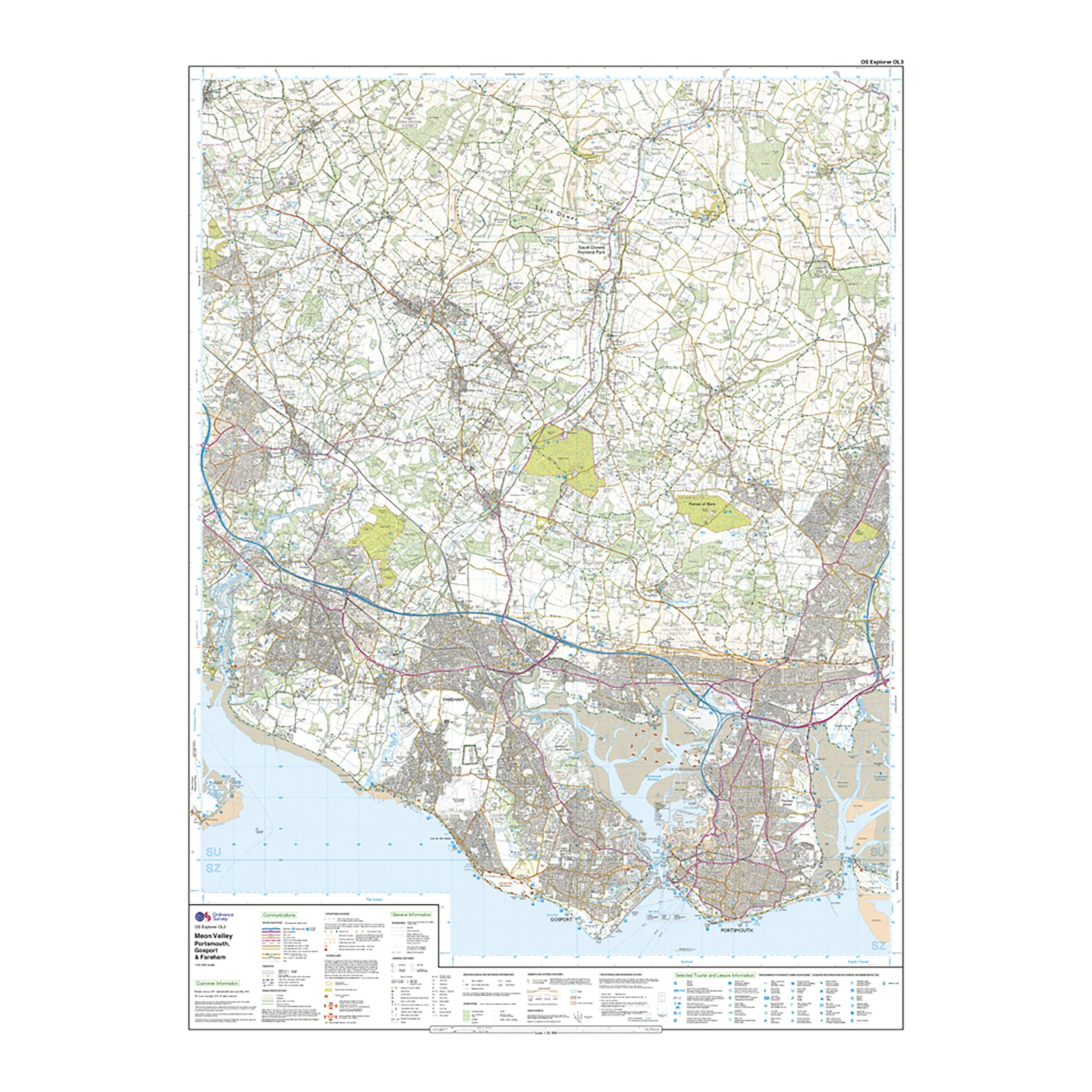 Explorer Active OL3 Meon Valley, Portsmouth, Gosport & Fareham Map With Digital Version - Image 3