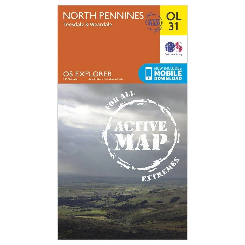 Explorer Active OL31 North Pennines - Teesdale & Weardale Map With Digital Version - Image 5