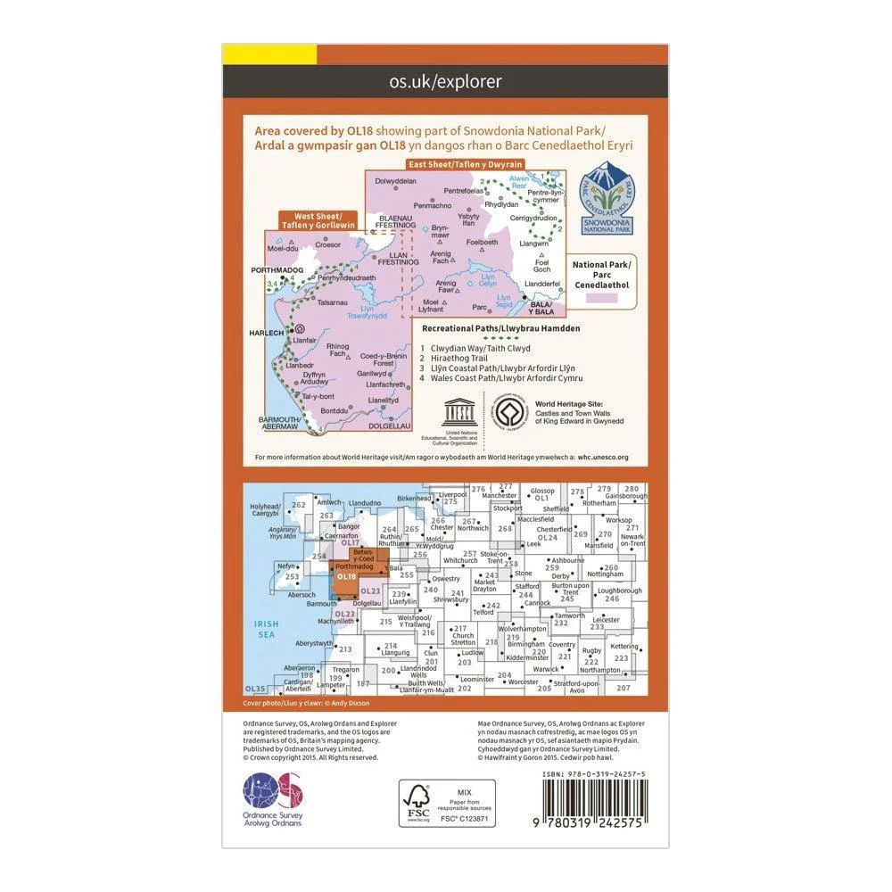 Explorer OL18 Harlech, Porthmadog & Bala Map With Digital Version - Image 7