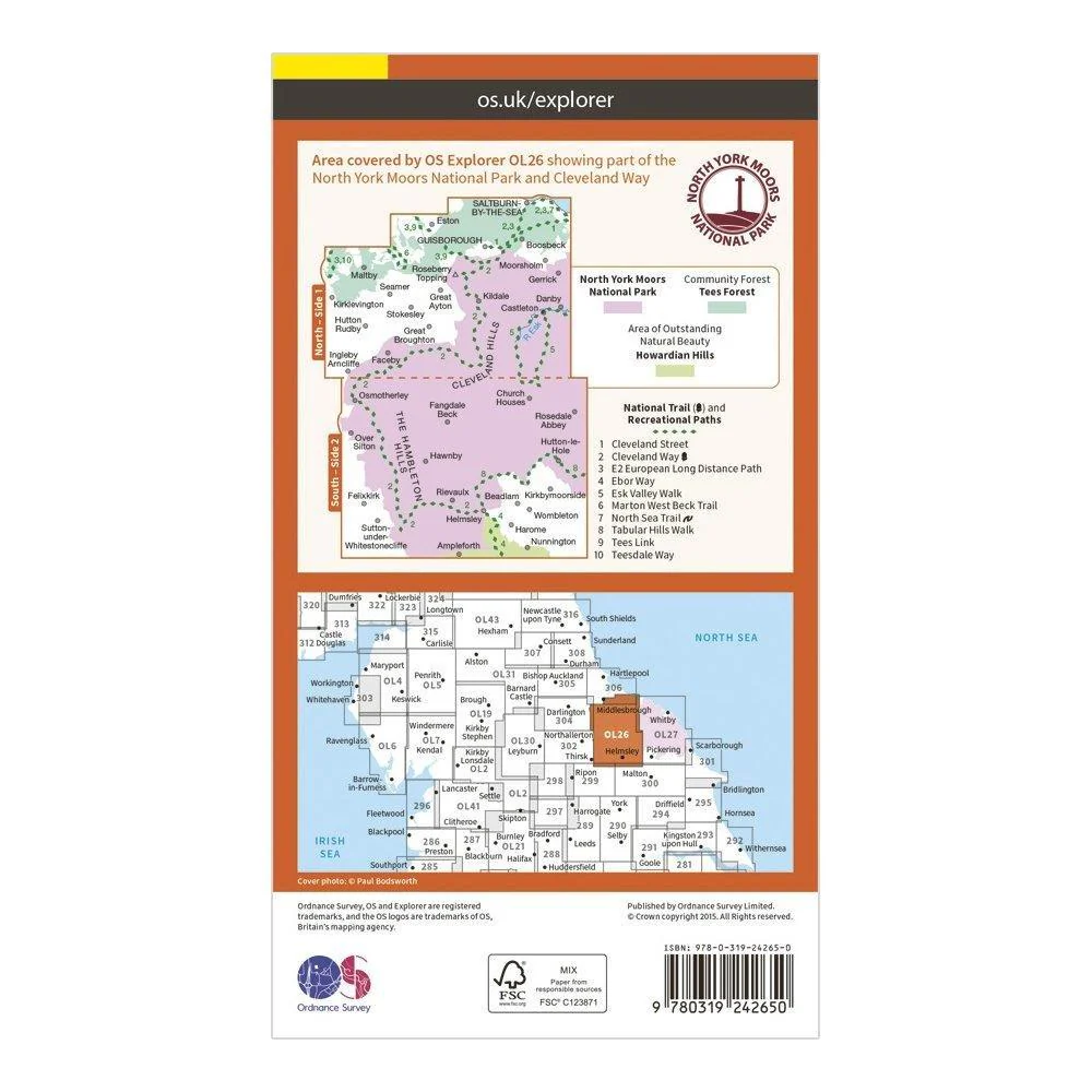 Explorer OL26 North York Moors - Western Area Map With Digital Version - Image 2