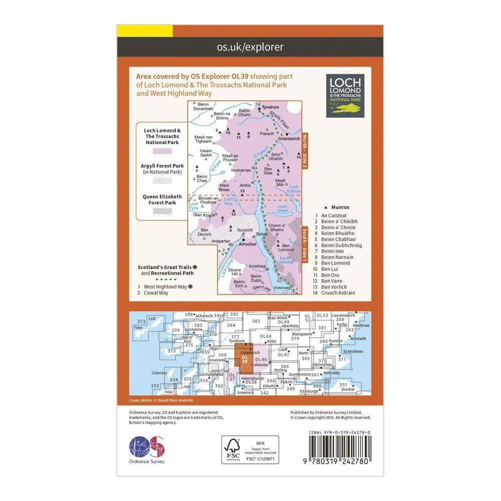 Explorer OL39 Loch Lomond North Map With Digital Version - Image 2