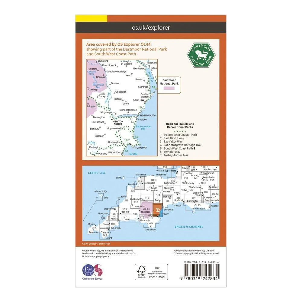 Explorer OL44 Torquay & Dawlish Map With Digital Version - Image 2