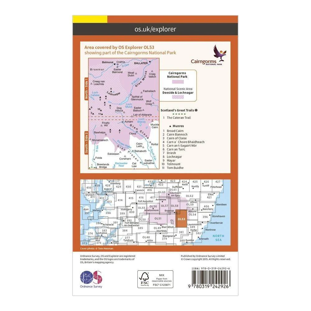 Explorer OL53 Lochnagar, Glen Muick & Glen Clova Map With Digital Version - Image 2