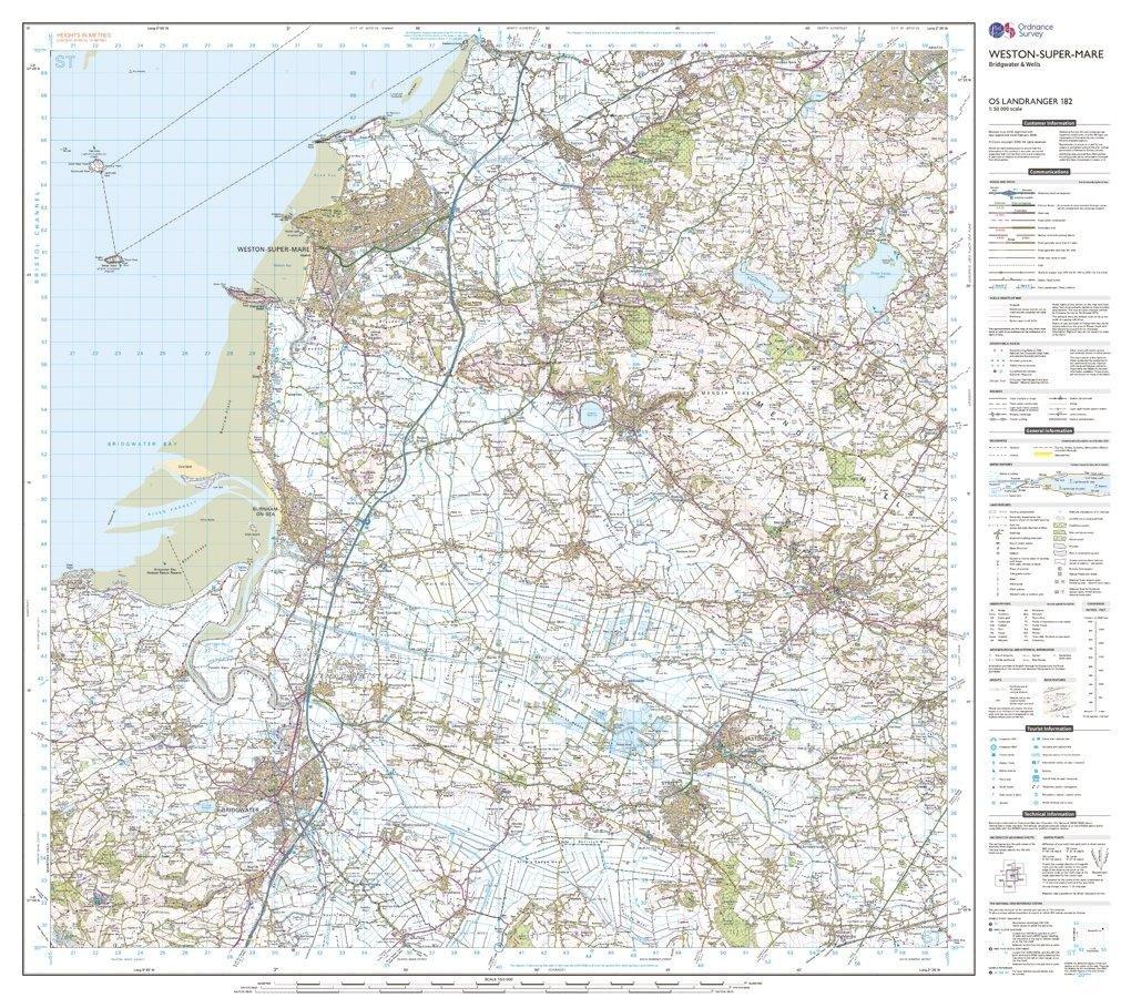 Landranger 182 Weston-super-Mare, Bridgwater & Wells Map With Digital Version - Image 7