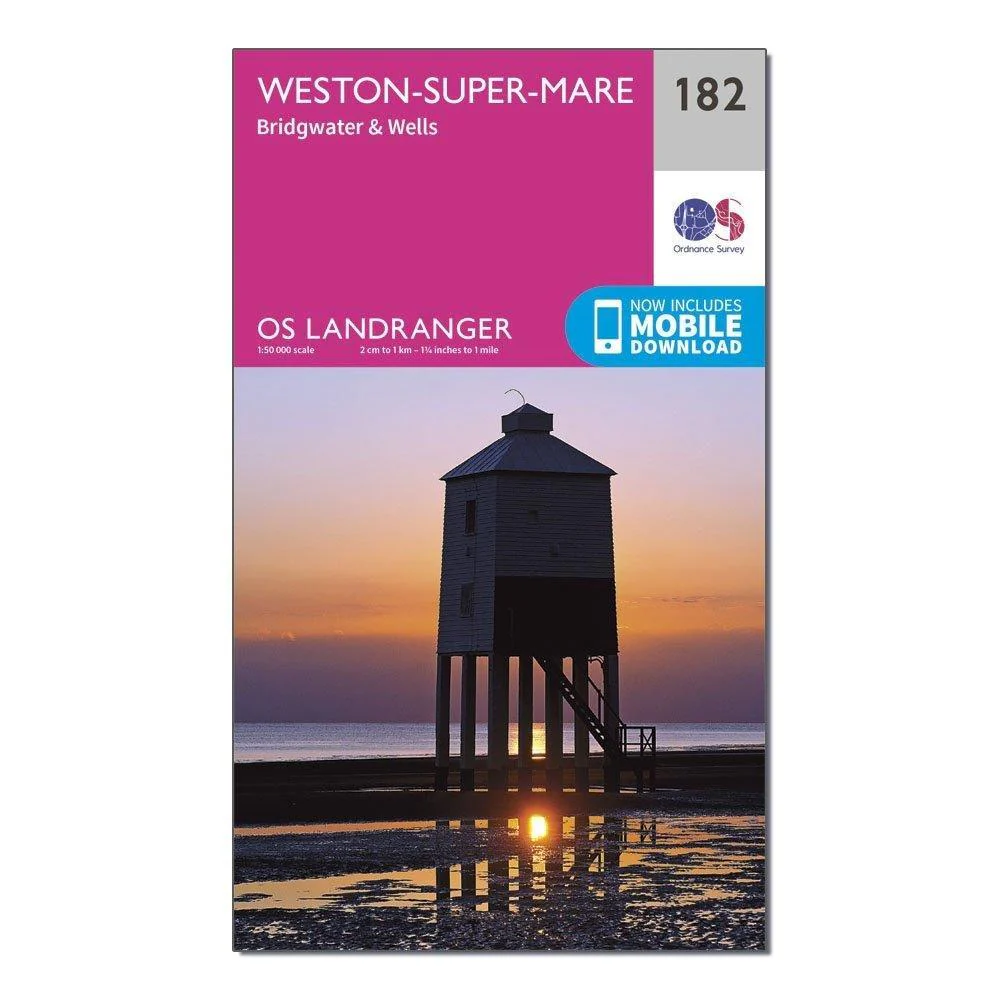 Landranger 182 Weston-super-Mare, Bridgwater & Wells Map With Digital Version - Image 8