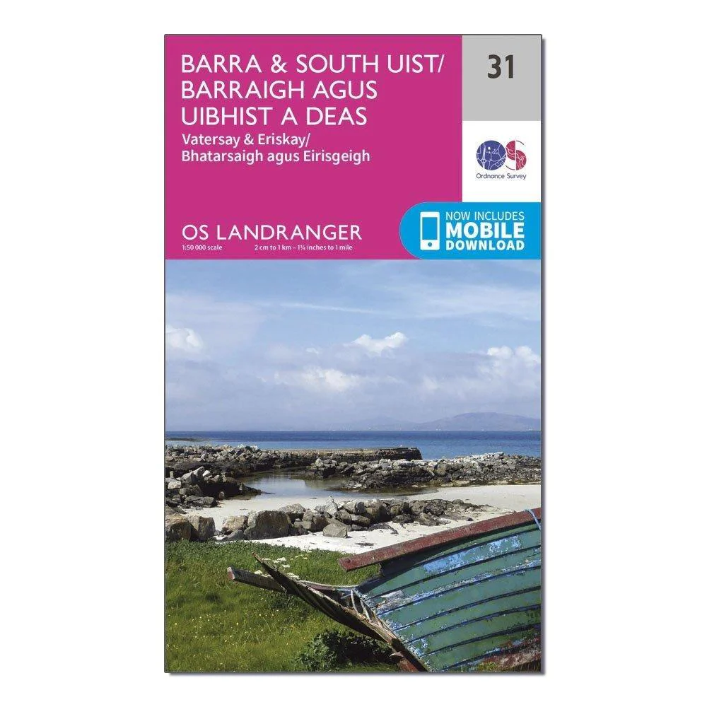 Landranger 31 Barra & South Uist, Vatersay & Eriskay Map With Digital Version