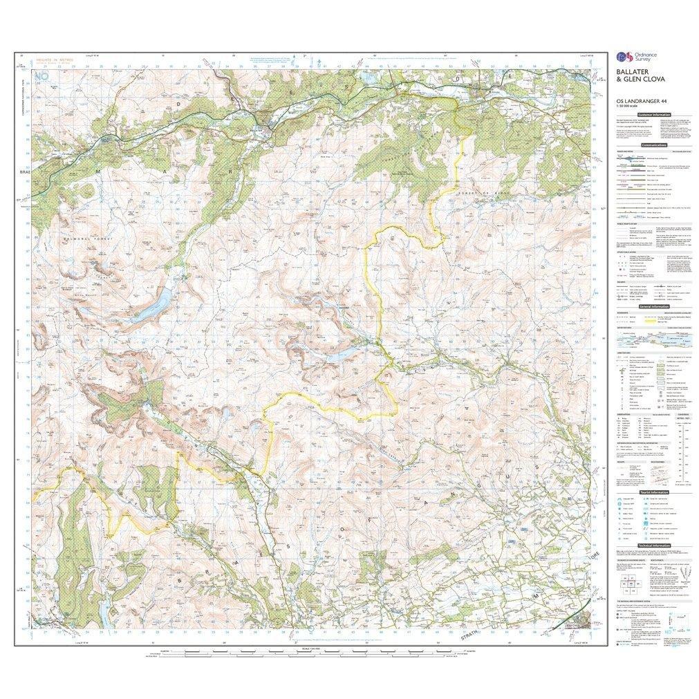 Landranger 44 Ballater, Glen Clova Map With Digital Version - Image 7