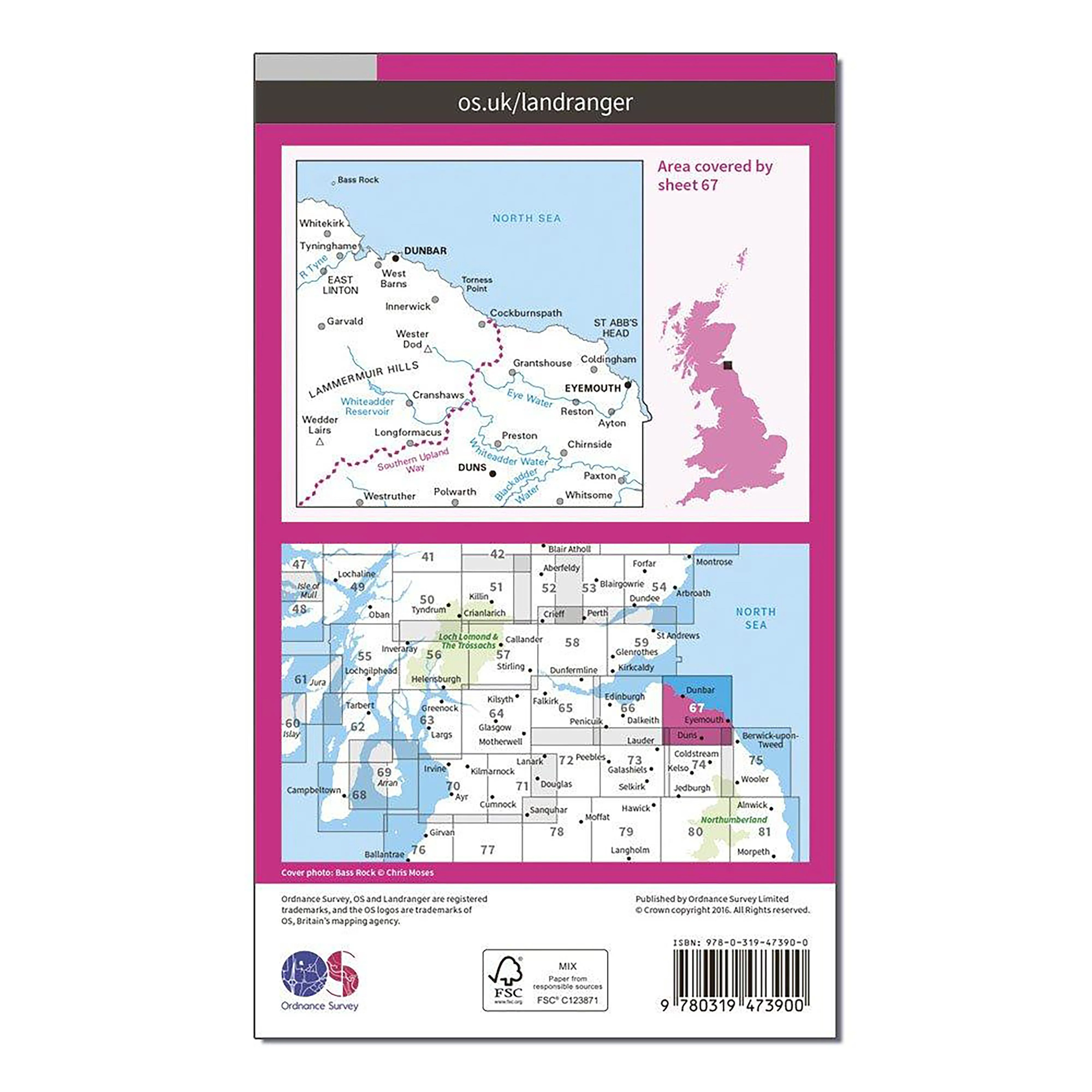 Landranger Active 67 Duns, Dunbar & Eyemouth Map With Digital Version - Image 2