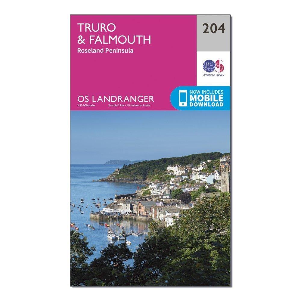 OS Landranger 204 Truro & Falmouth, Roseland Peninsula Map - Image 4