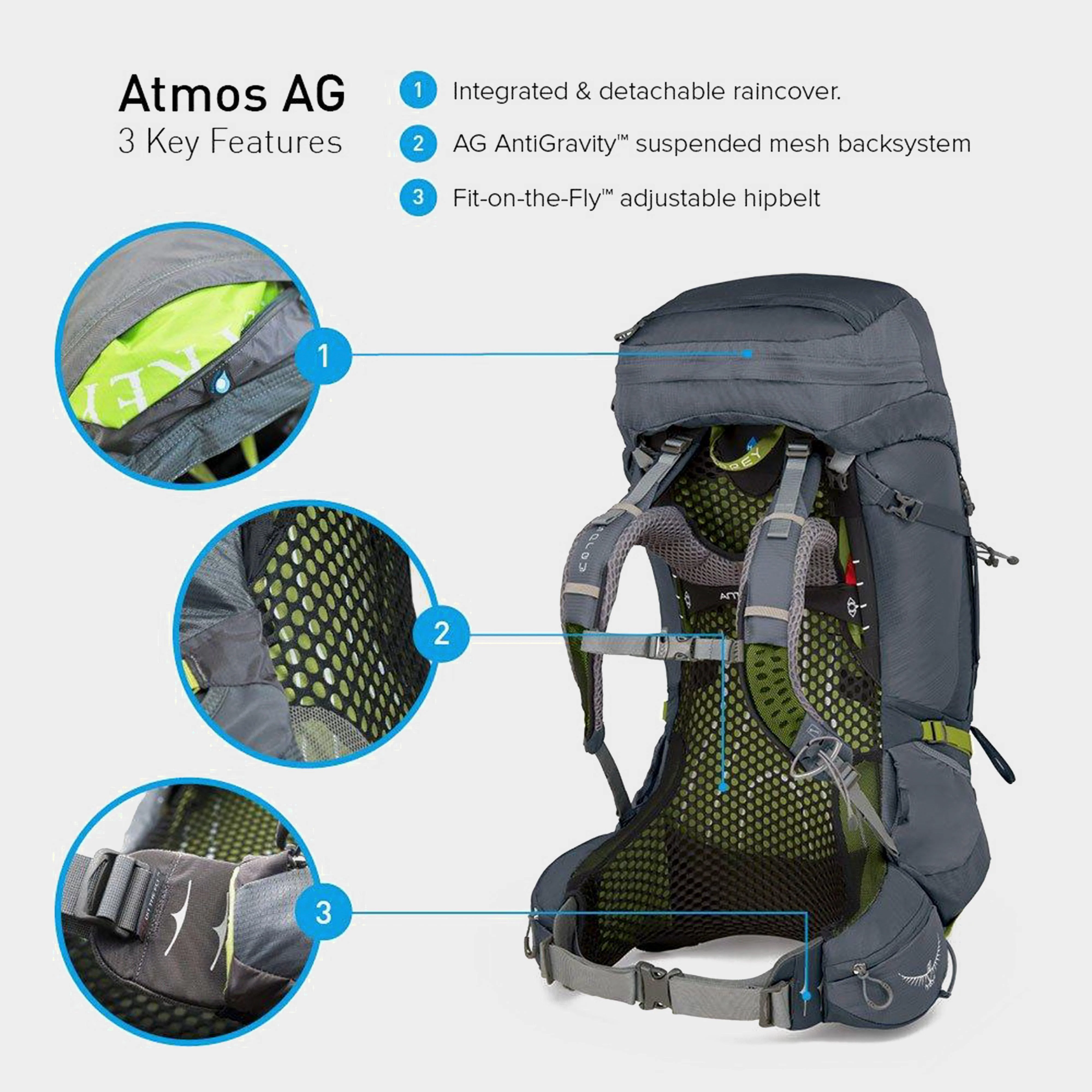Men’s Atmos AG 50 Litre Rucksack - Image 3