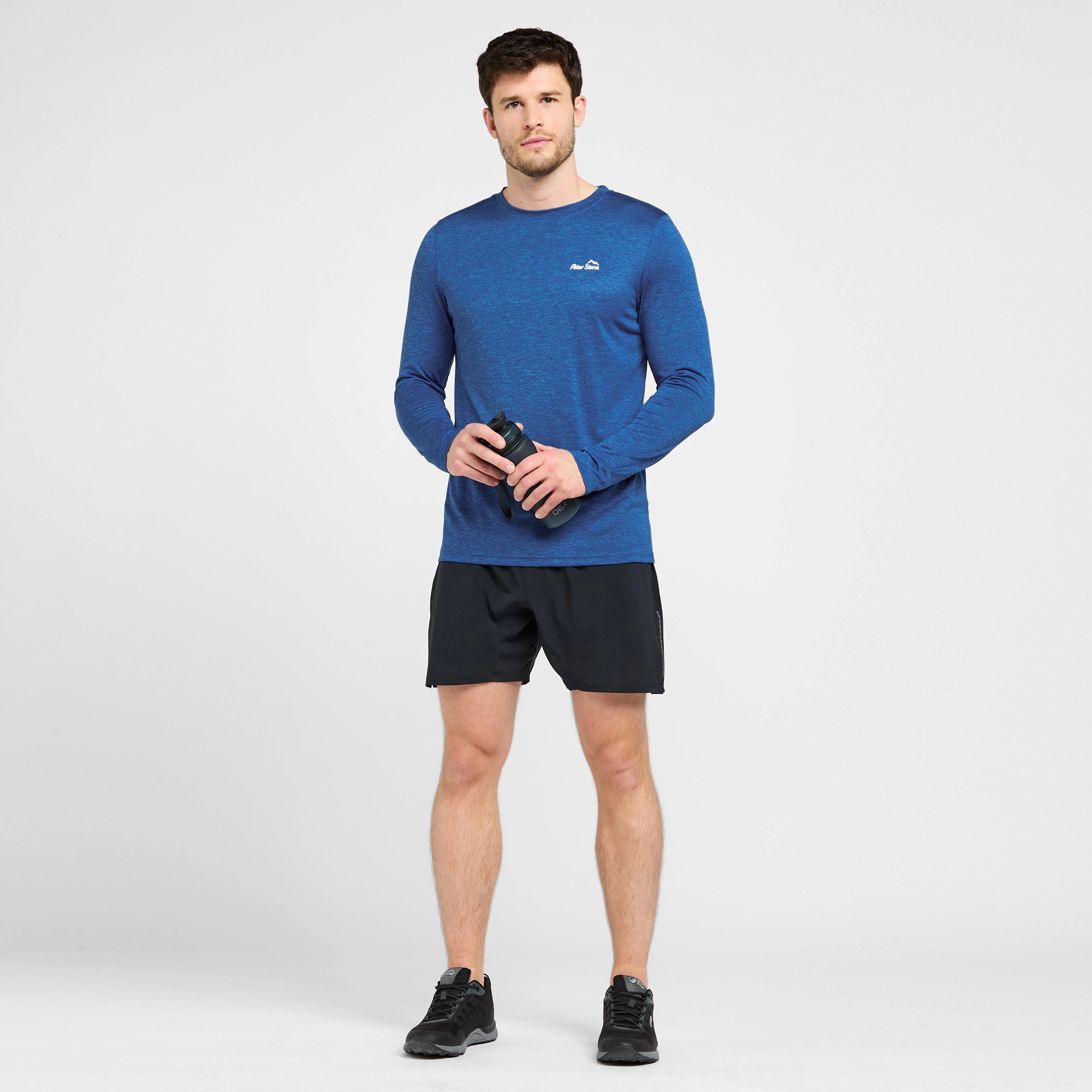 Mens Active Long Sleeve T-Shirt Blue - Image 3