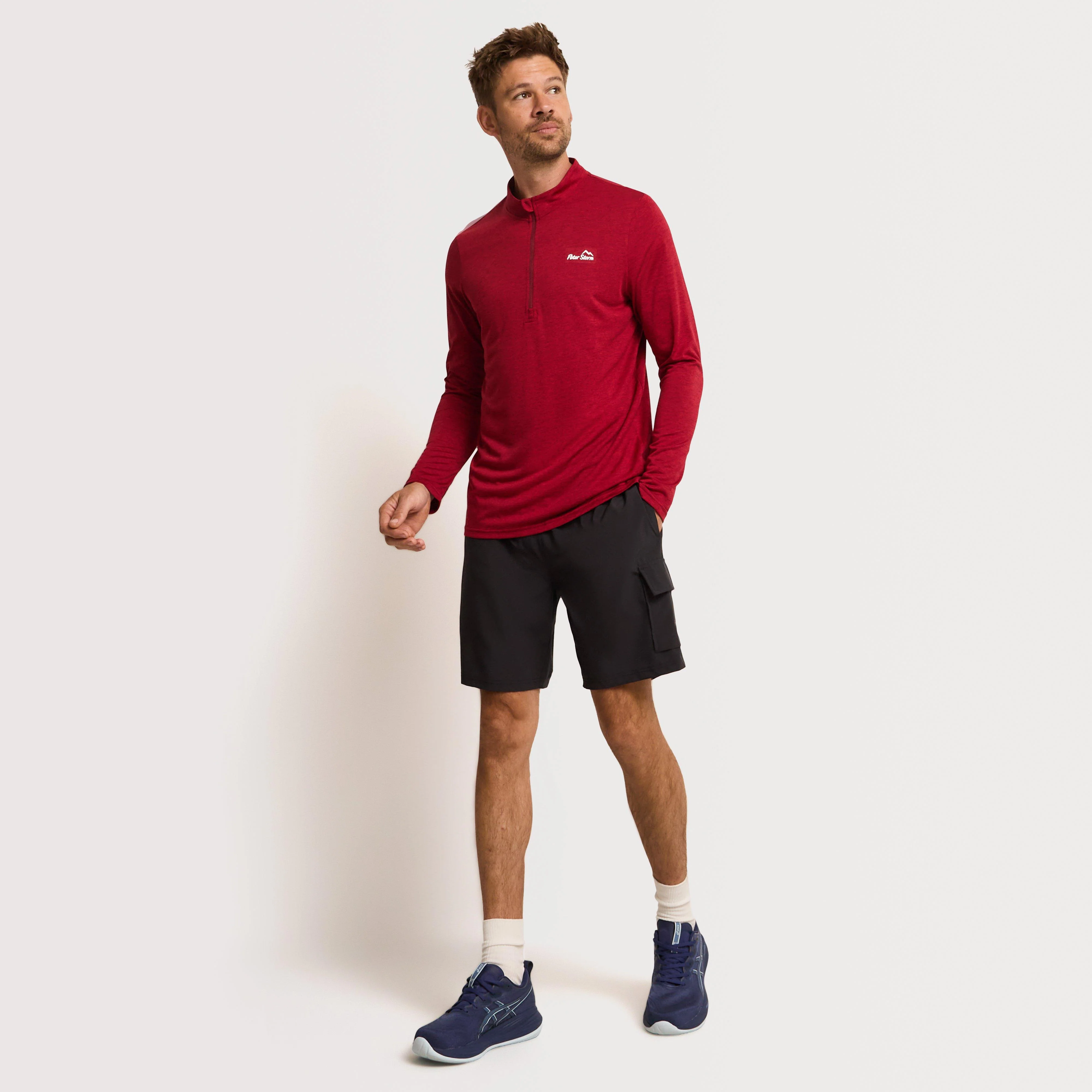 Men's Active Long Sleeve Zip Tee - Image 2