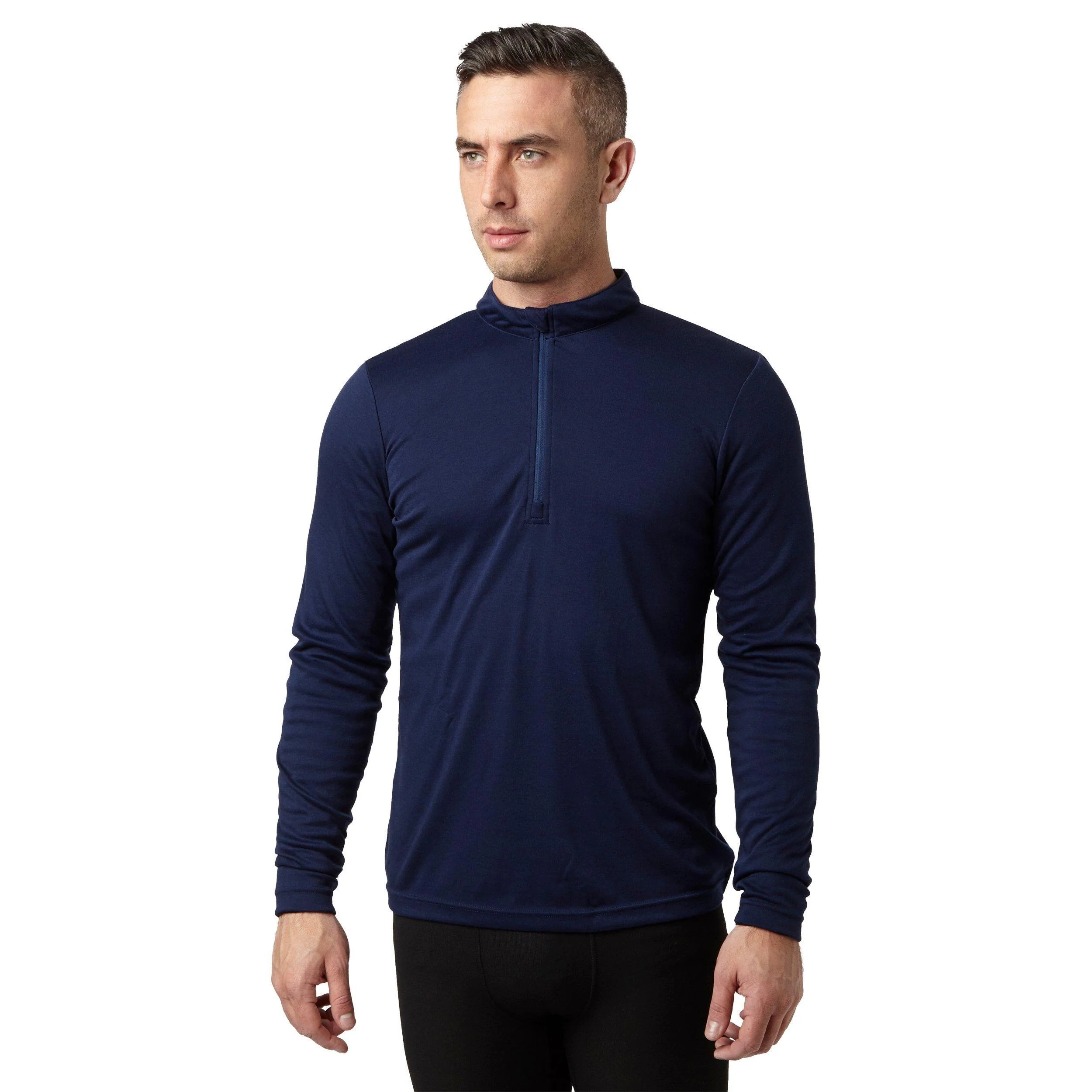 Men's Long Sleeve Zip Neck Thermal T-Shirt - Image 5