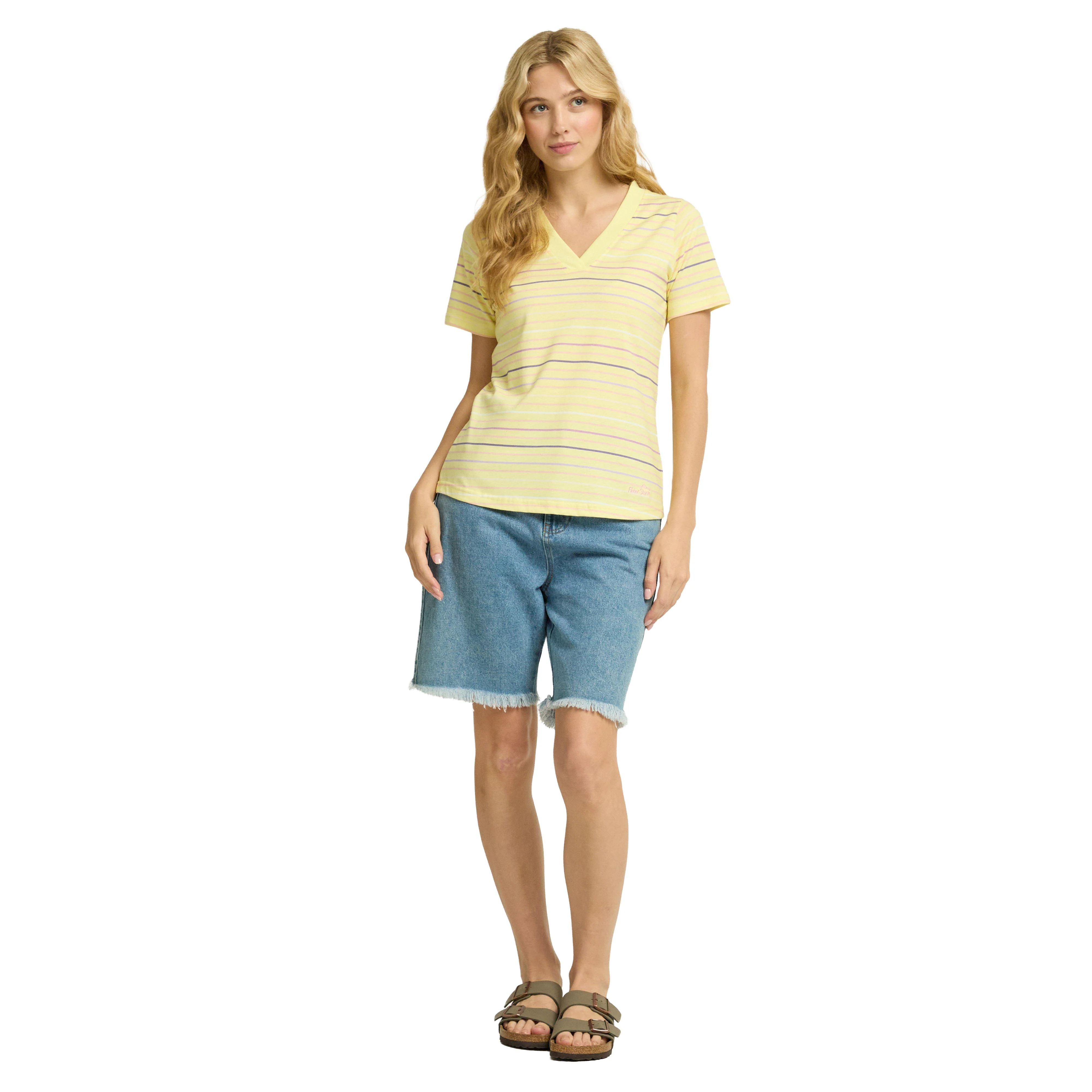 Women's Stripe V-Neck T-Shirt - Image 5