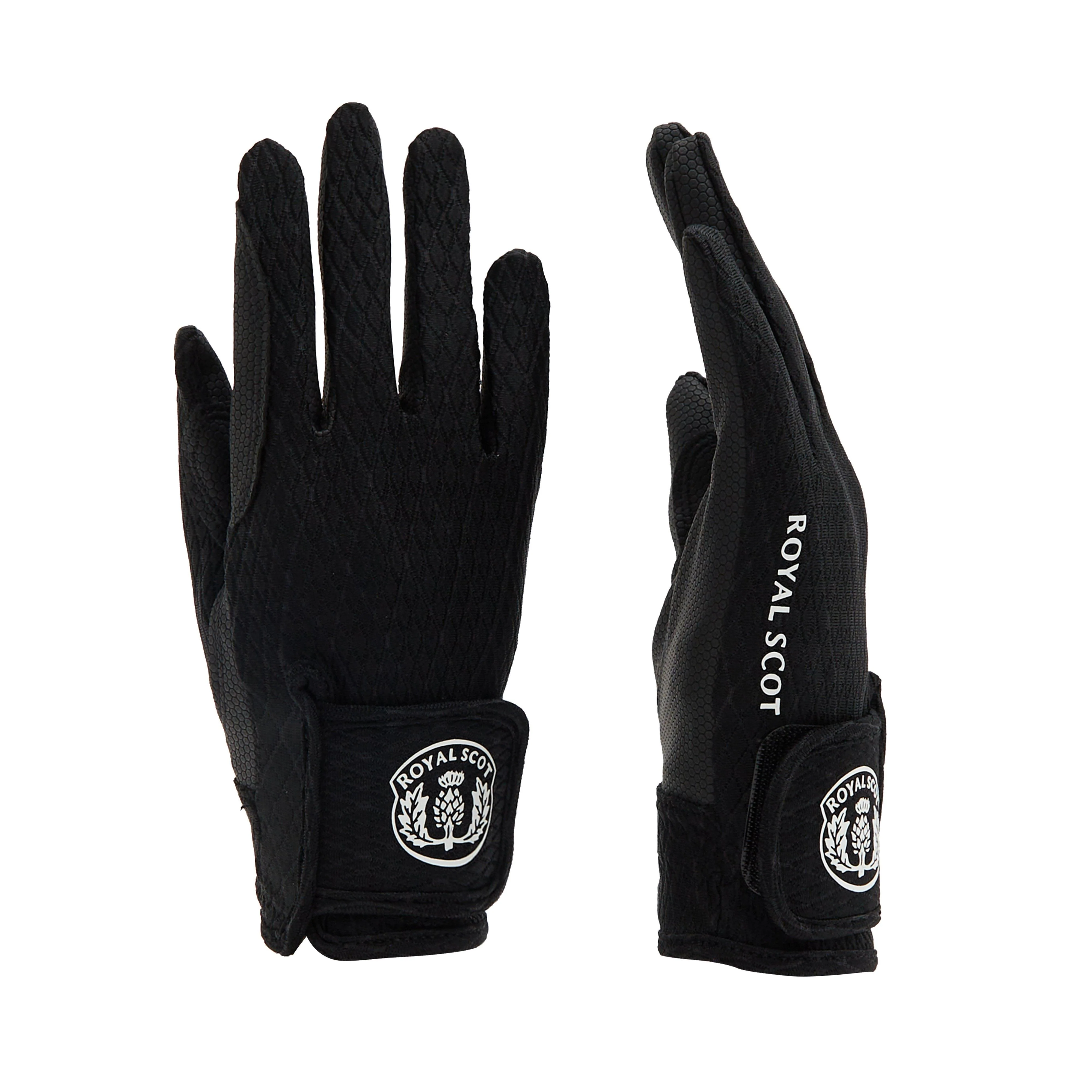 Adult Silicone Riding Gloves Black - Image 4