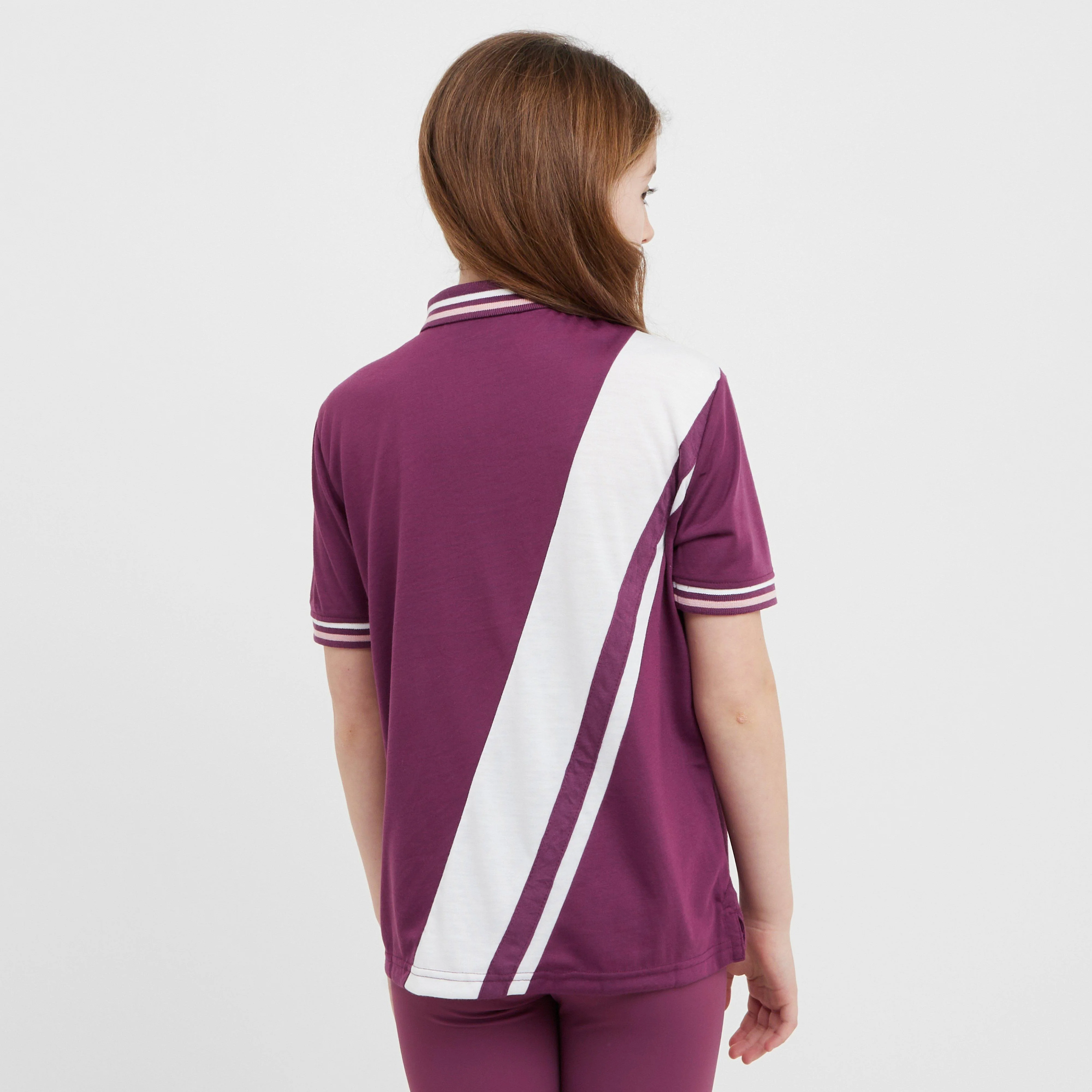 Kids’ Nora Team Polo Top Amaranth - Image 2