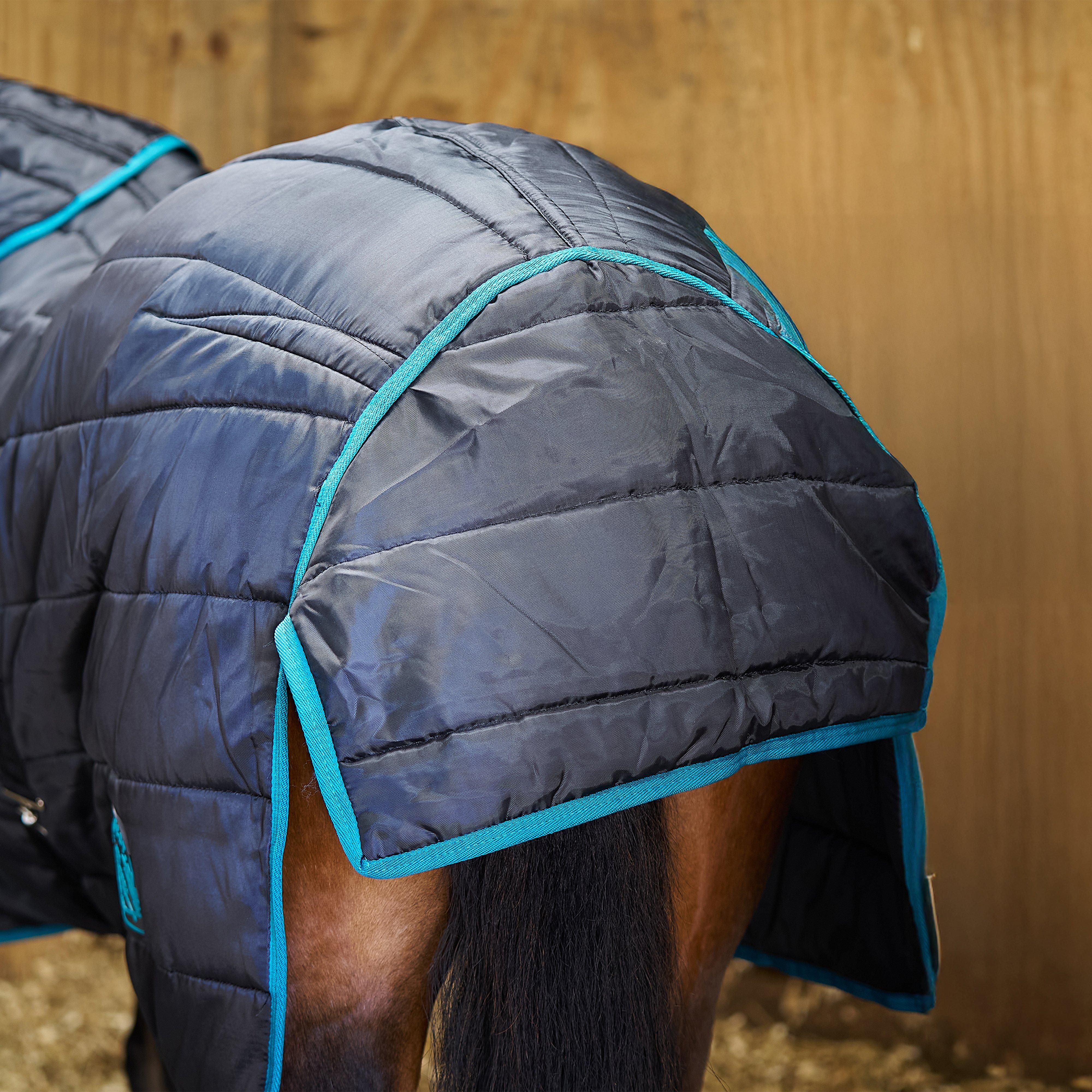 Original 250g Medium Detach-A-Neck Stable Rug Black/Ocean - Image 13