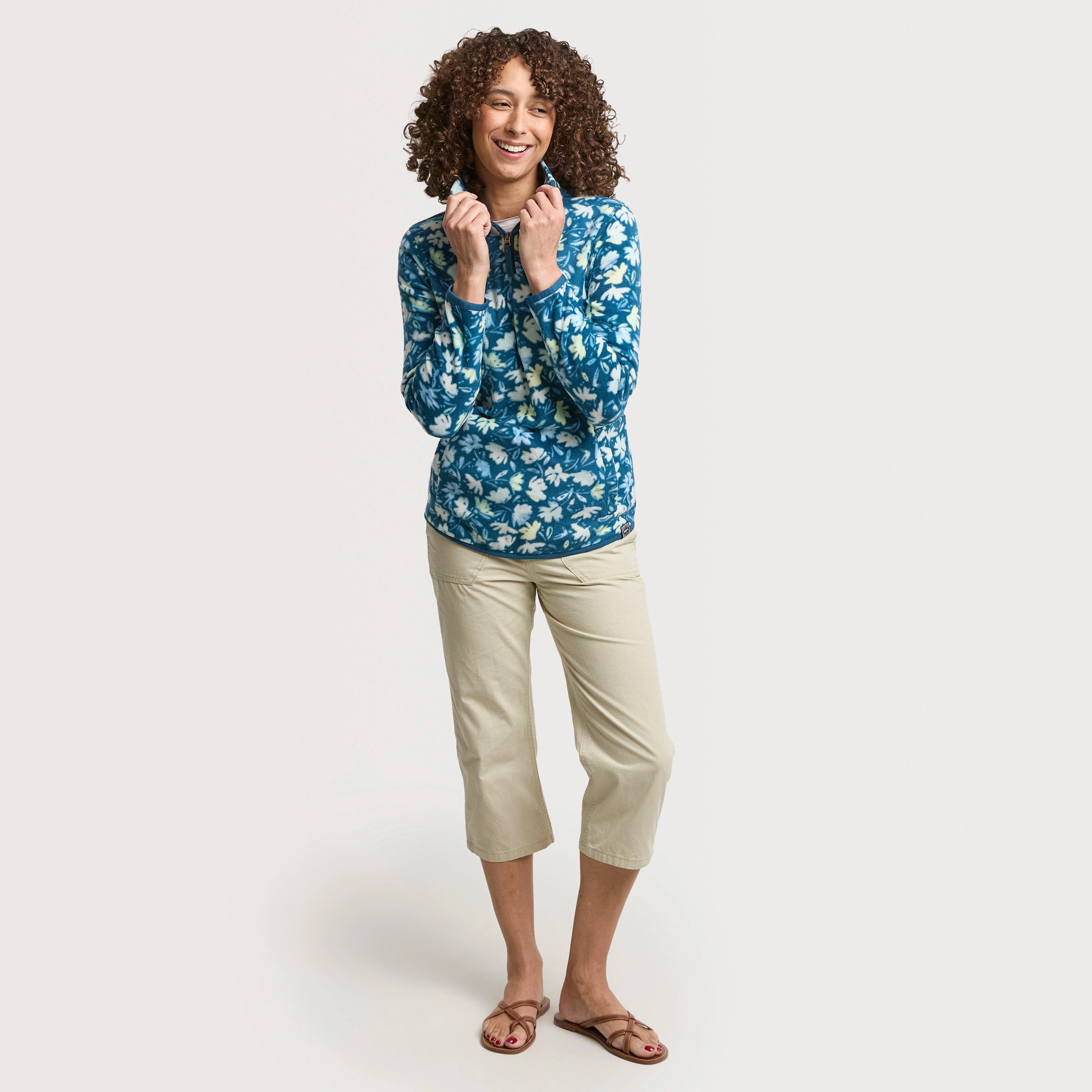 Women's Reena 1/4 Zip Printed Microfleece - Image 2