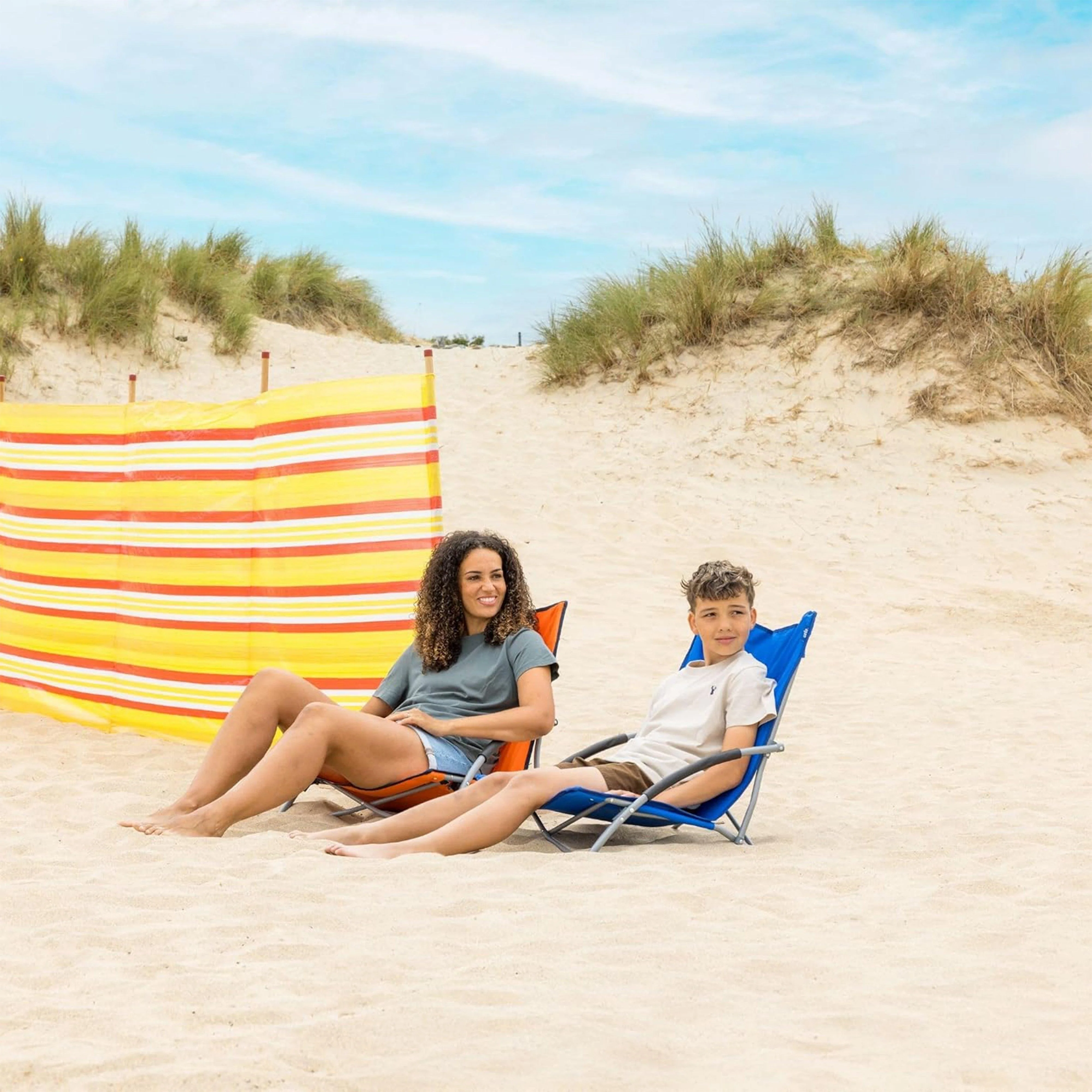 Yello Low Folding Beach Chair & Carry Bag - True Blue - Image 2